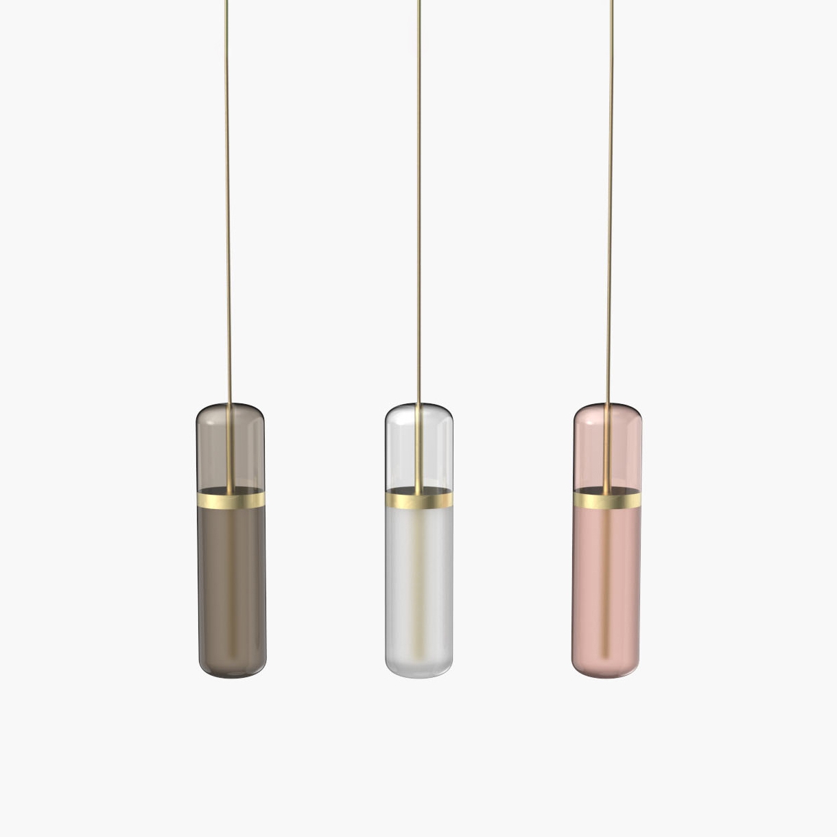 Mostra il prodotto Pill S | 36—06 - Brushed Brass - Smoked / Opal / Pink del produttore Empty State