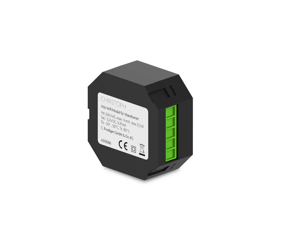 CHRISTOPH - Wiz Wifi radio module for wall button | Black