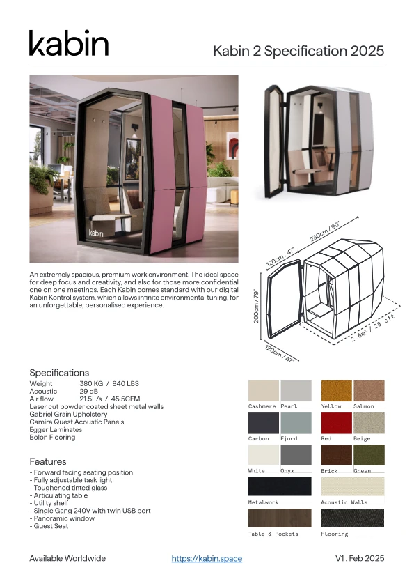 Immagine di anteprima del file Kabin - Kabin 2 Specification 2025