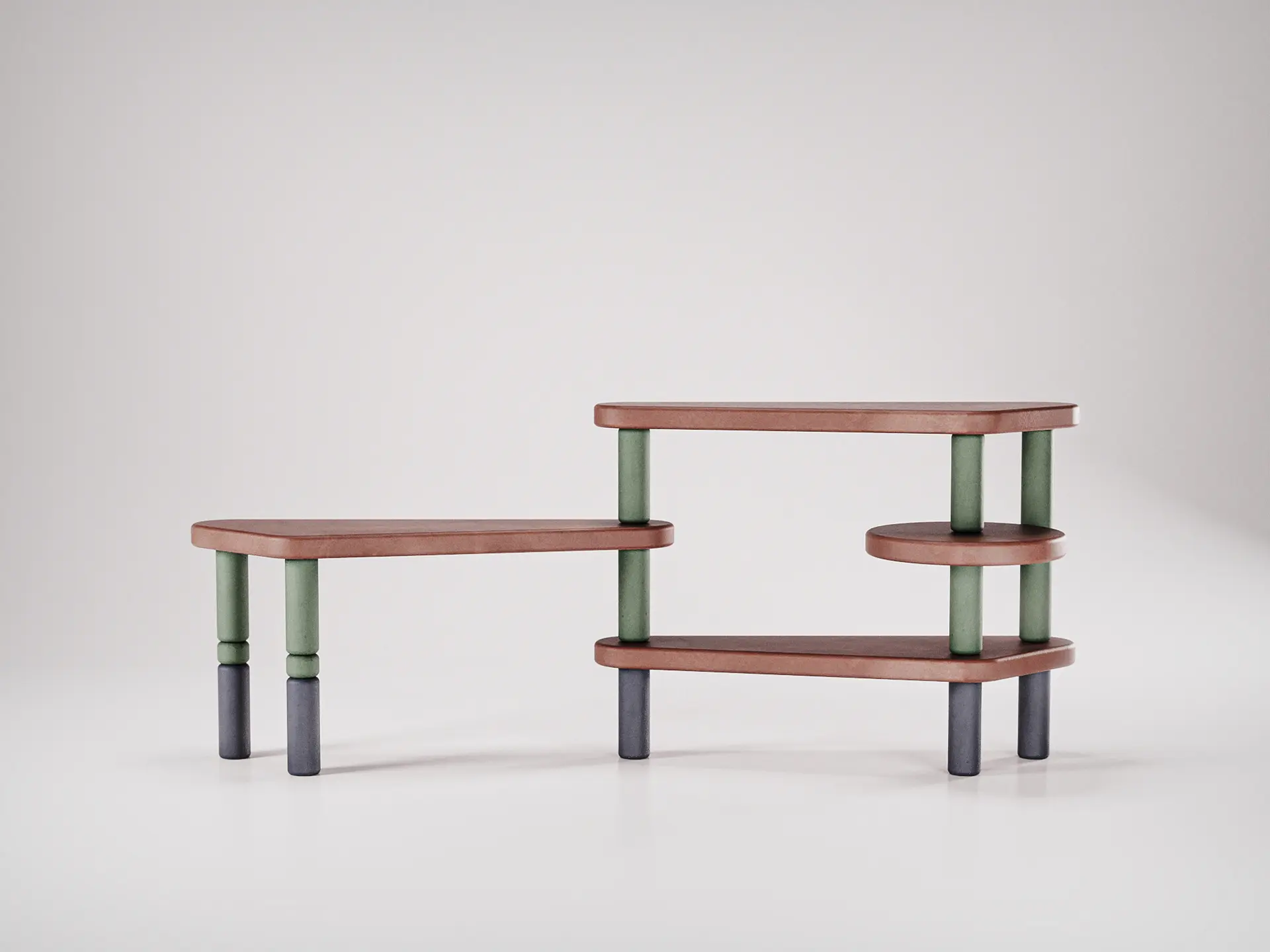 Forma & Cemento - Flipper Bookcase (configuration B)