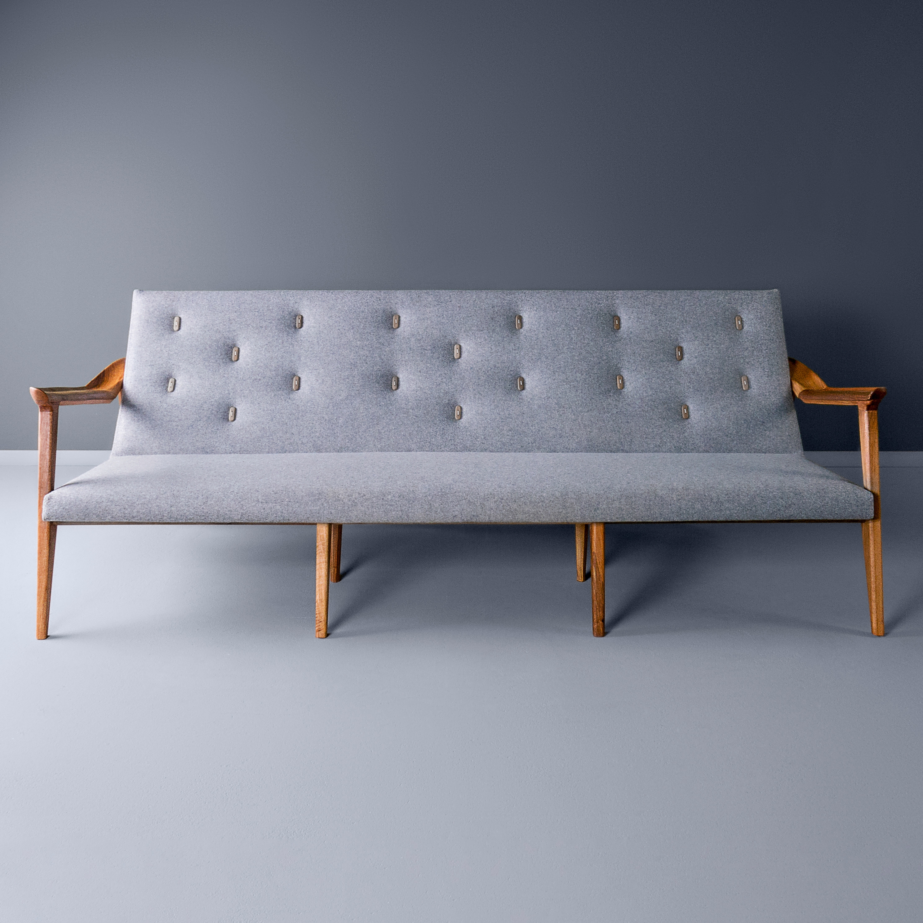 Lipa three seater sofa, wool coll fabric