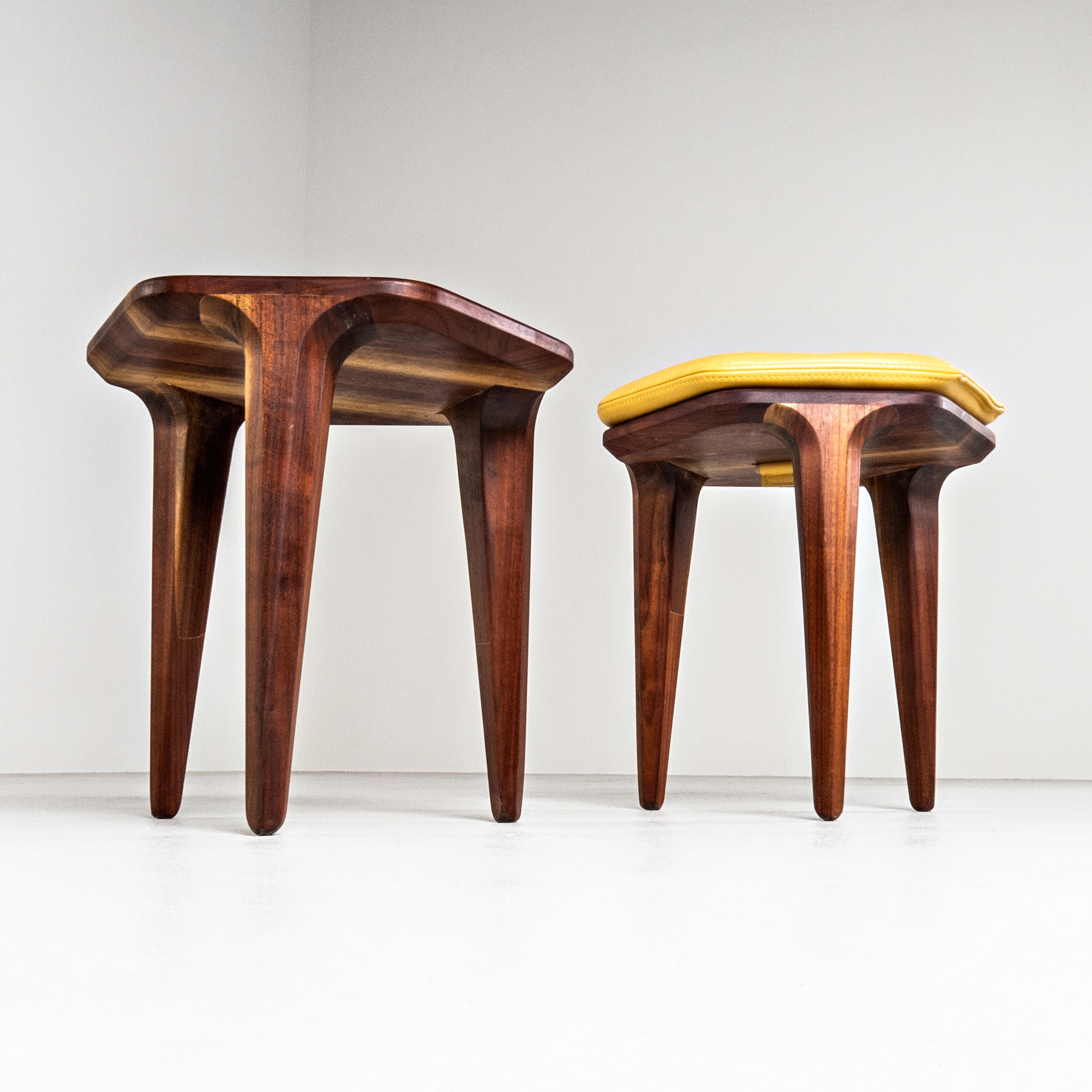Layair stool and leather pillow