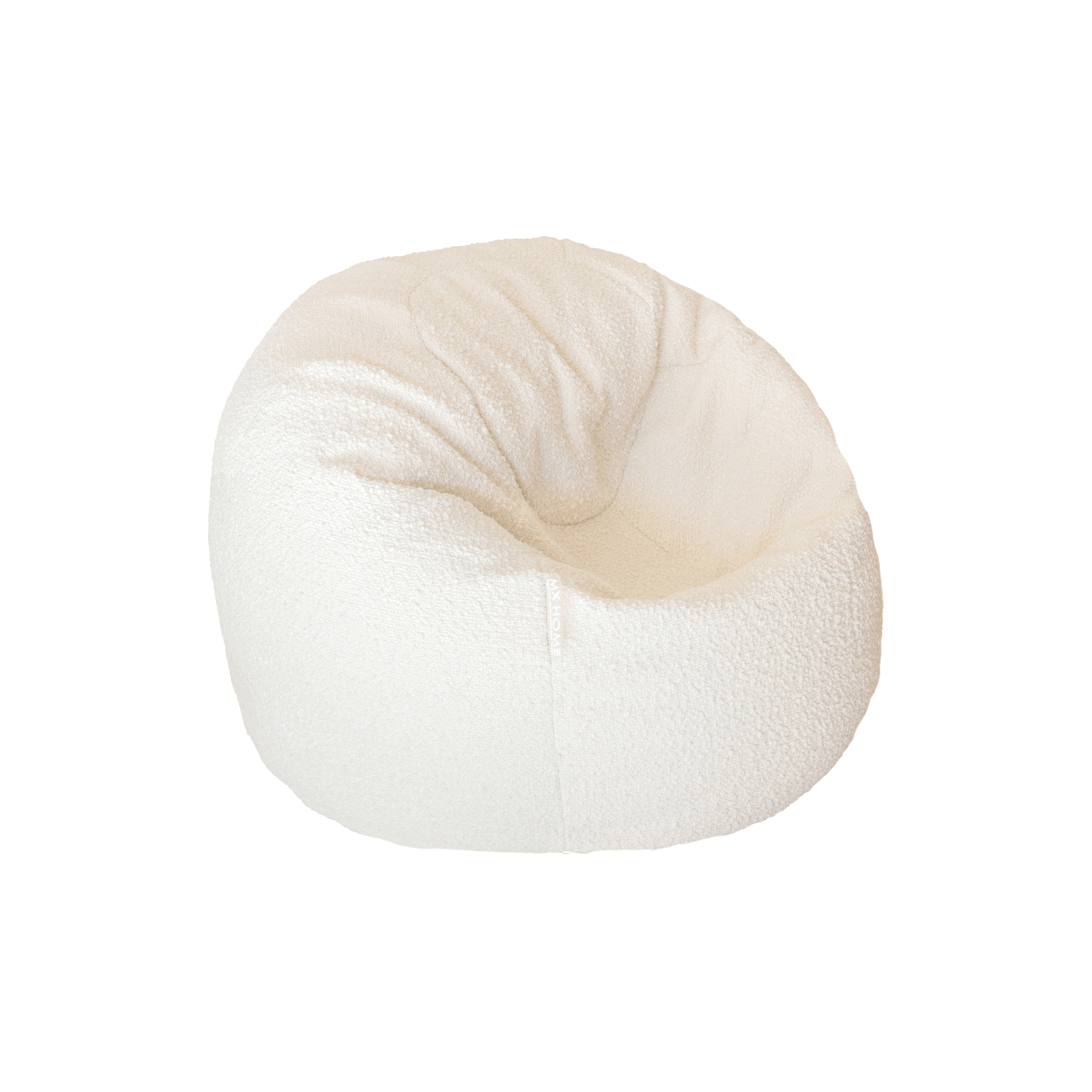 Mostra il prodotto Poltrona a sacco xl | Sgabello XL di lana riccia bianco crema del produttore MX HOME