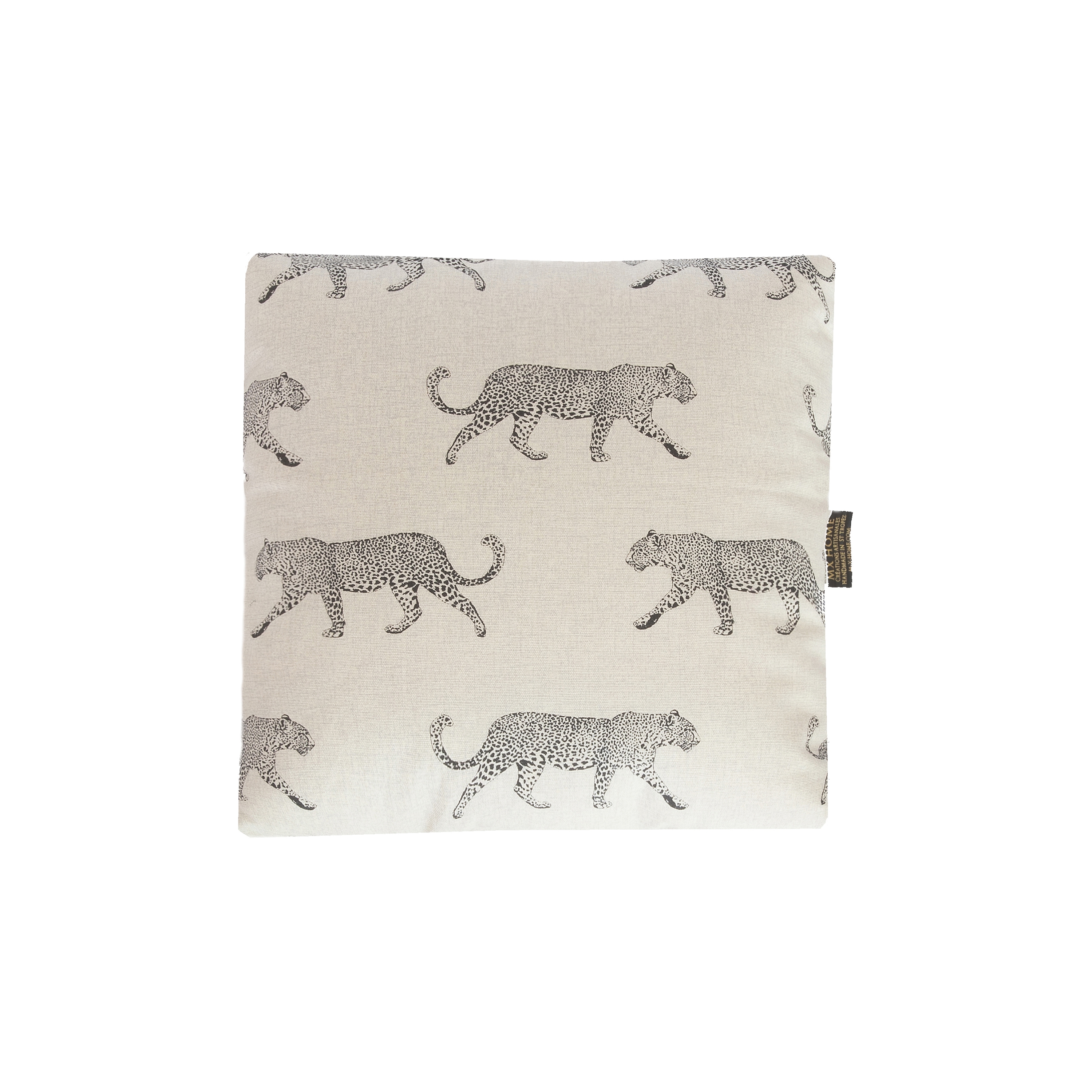 Cushions and Throws | Cotton panther cushion - White & Black