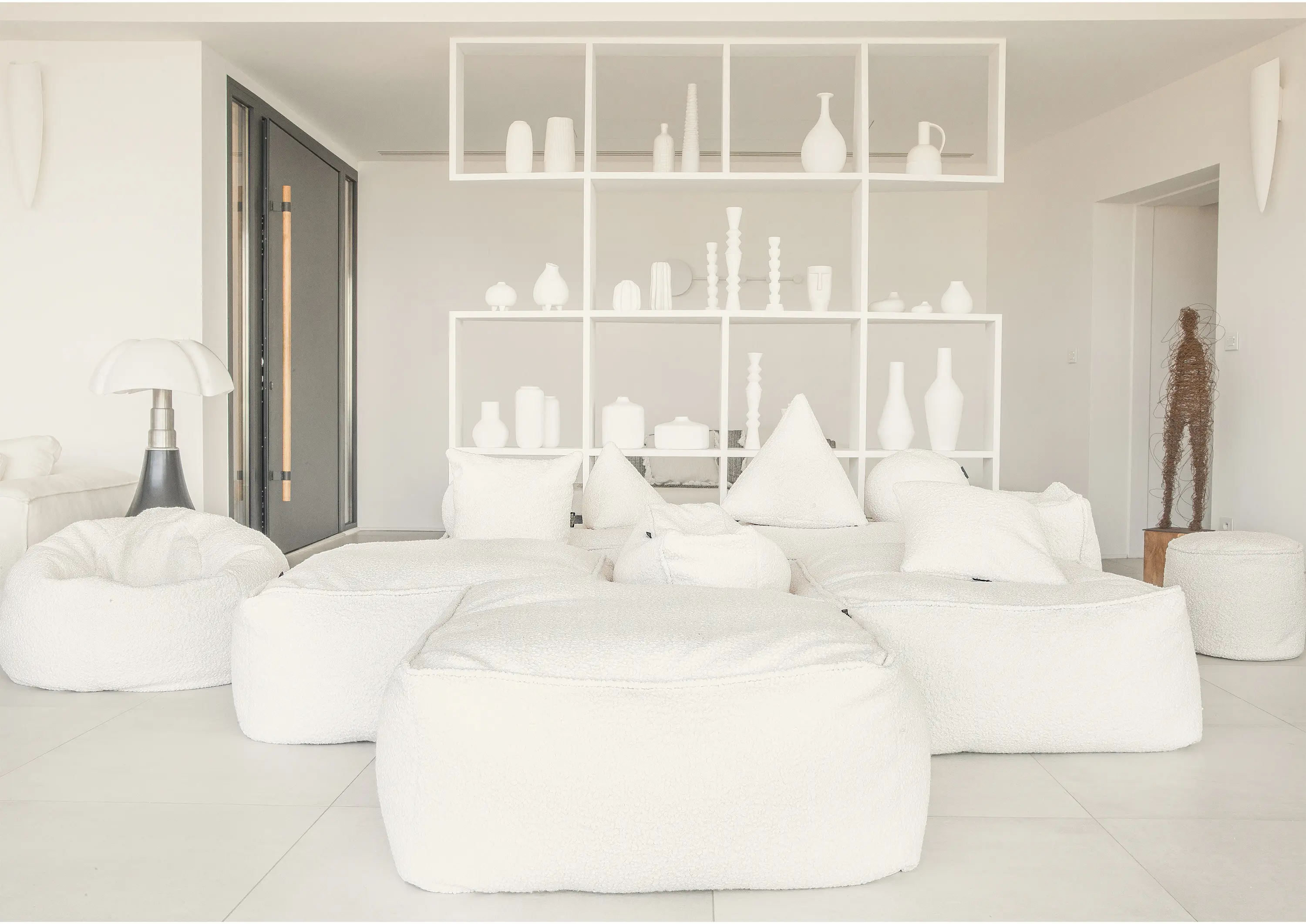 MX HOME - XL Beanbag | Curly wool stool
