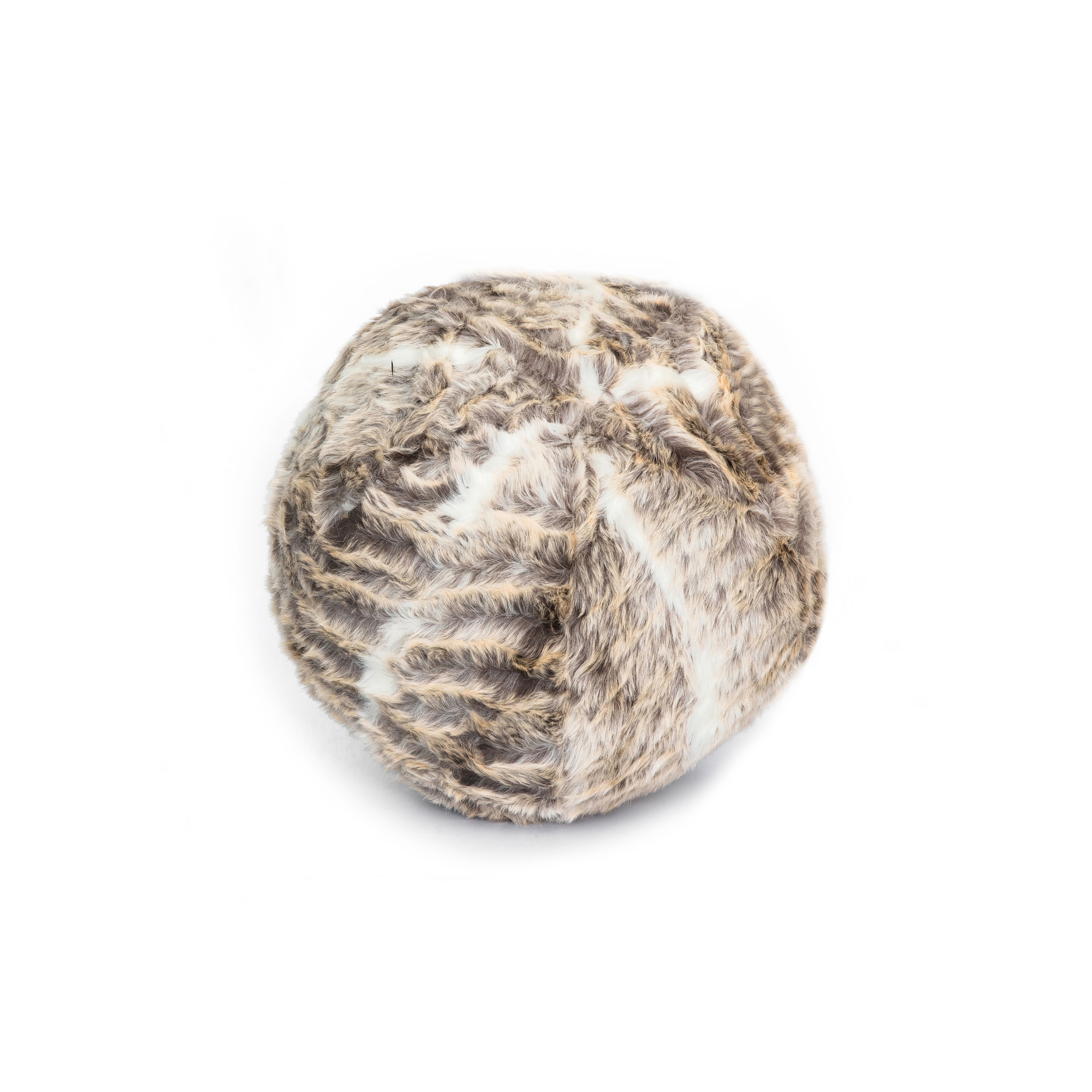 Mostra il prodotto Cuscini e plaid | Cuscino sfera in pelliccia sintetica marrone del produttore MX HOME