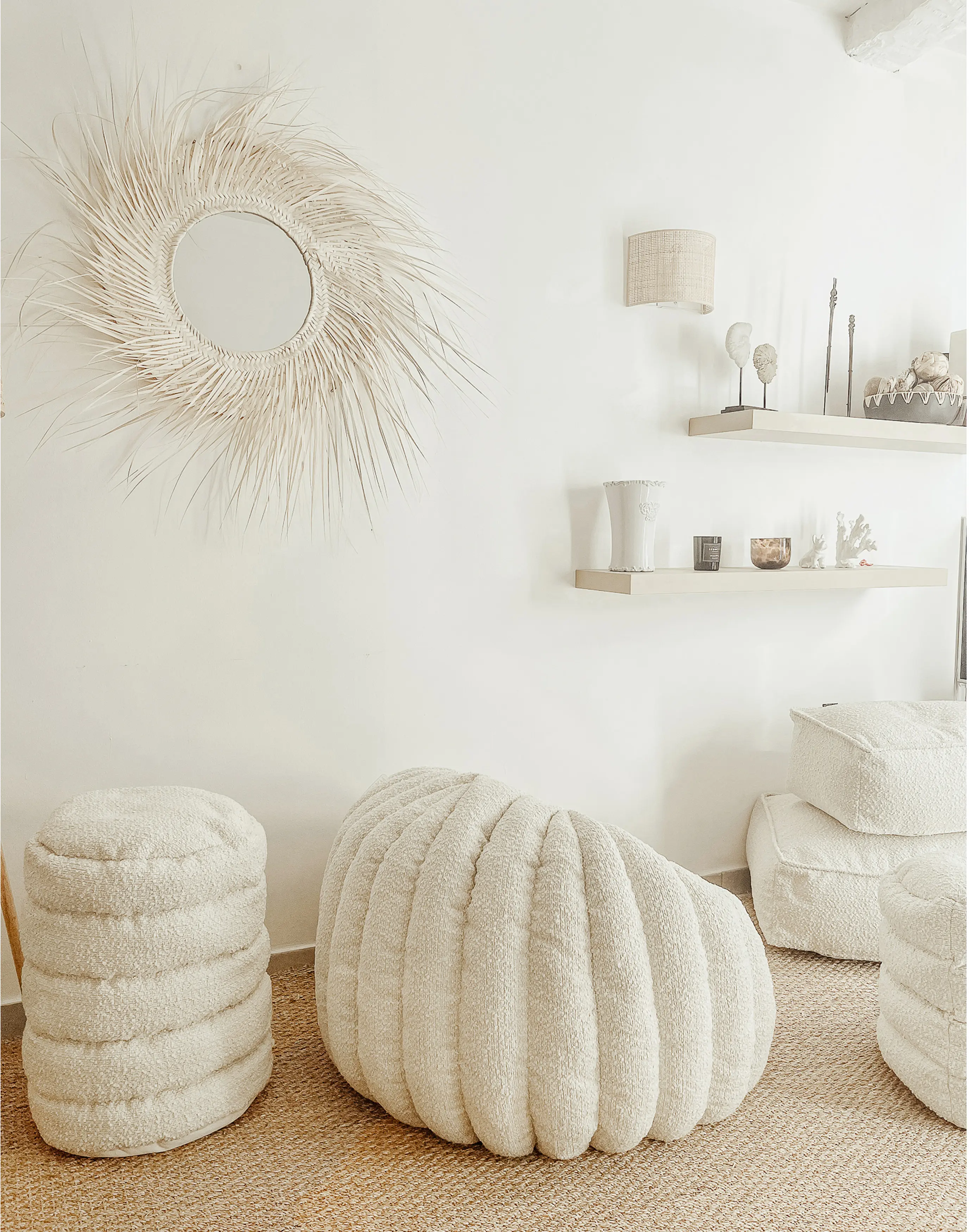 MX HOME - XL Beanbag | Igloo stool in curly wool