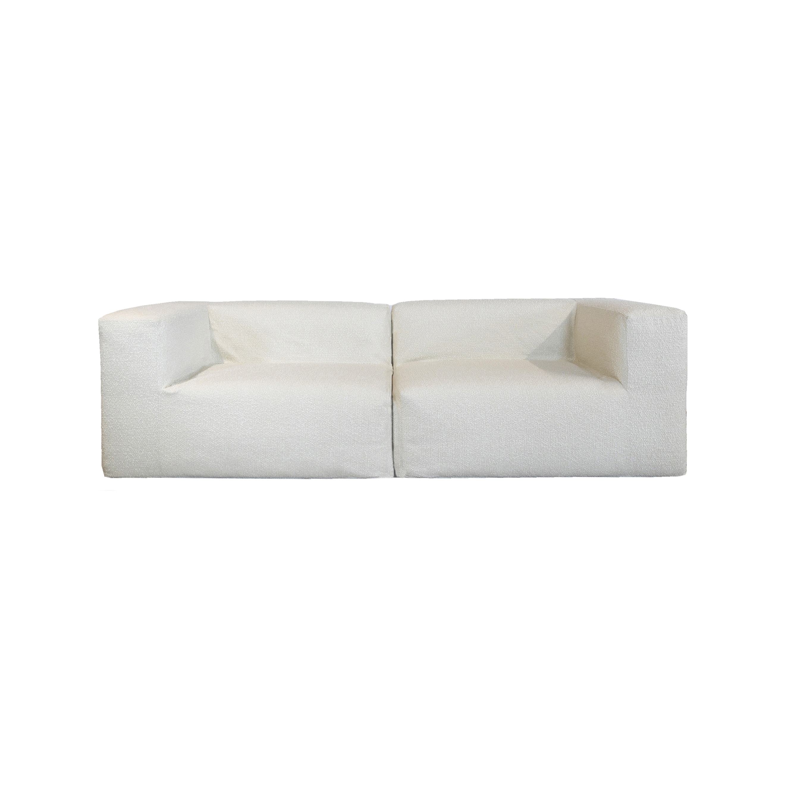 Interior sofas | Modular sofa - Removable cover 3 seater - Curly wool