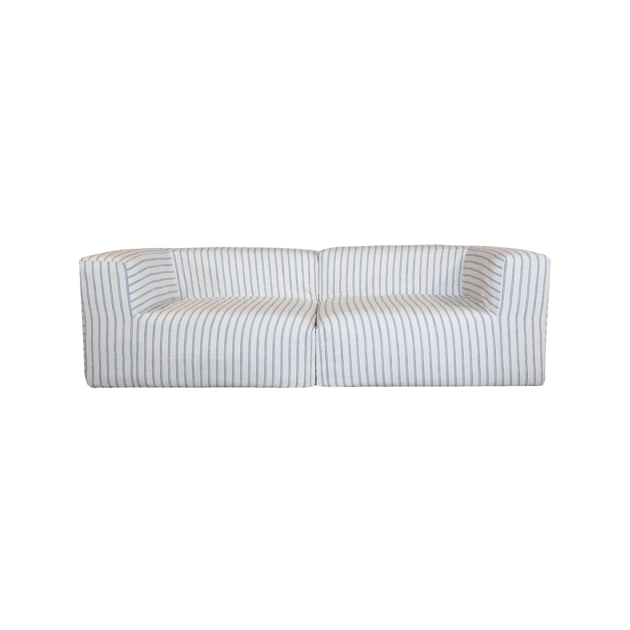 Interior sofas | Modular sofa - Removable cover 3 seater - Striped Linen