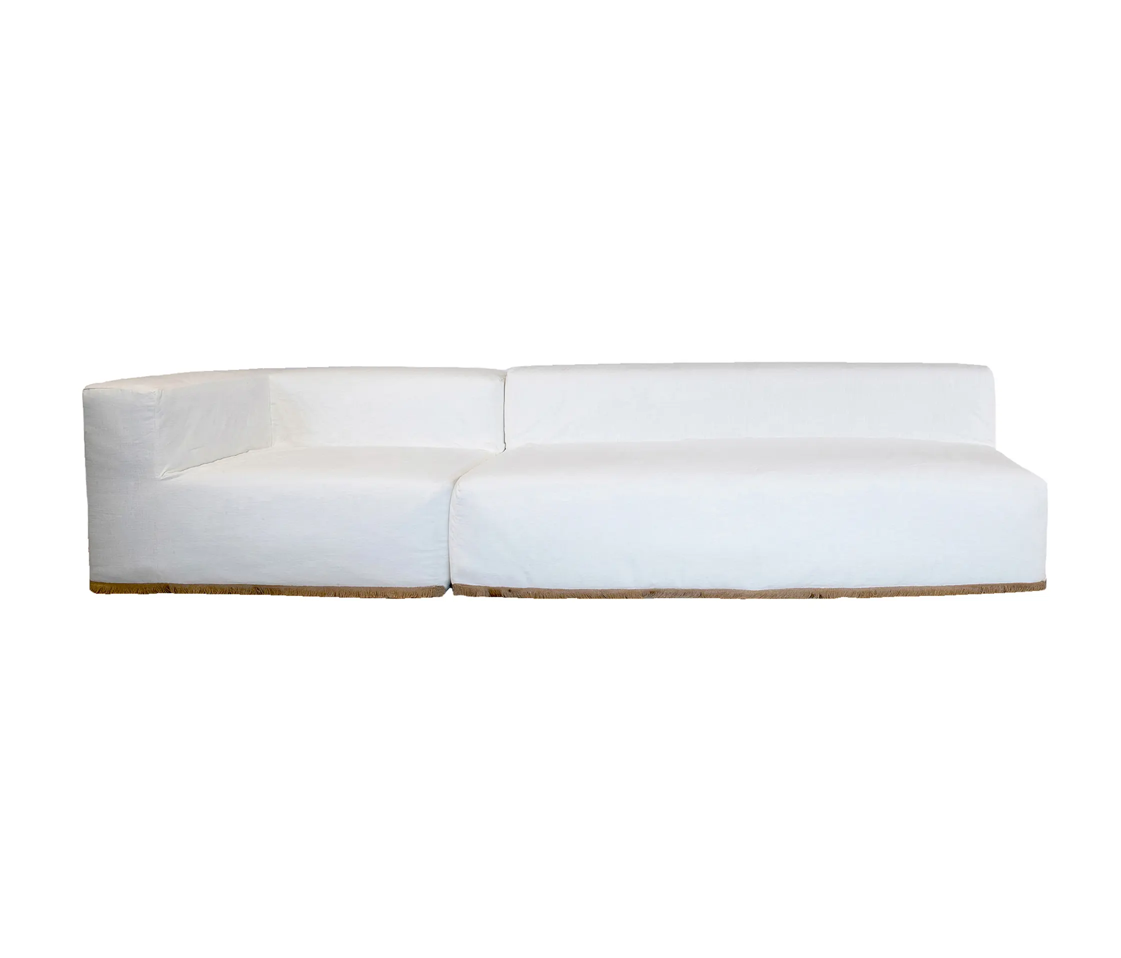 MX HOME - Interior sofas | Modular sofa - Removable cover 4/5 seater - Washed cotton wiht fringe