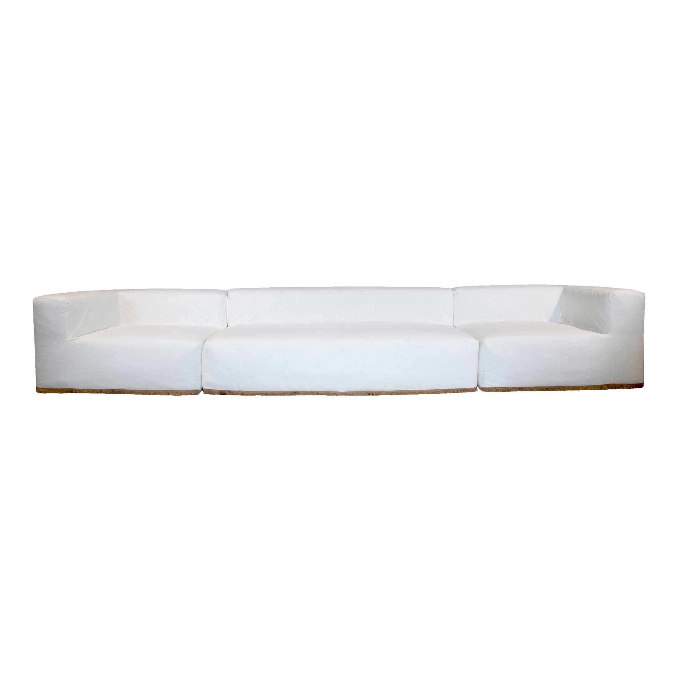 Display product Interior sofas | Modular sofa - Removable cover 5/6-seater - Cotton with fringe from manufacturer MX HOME