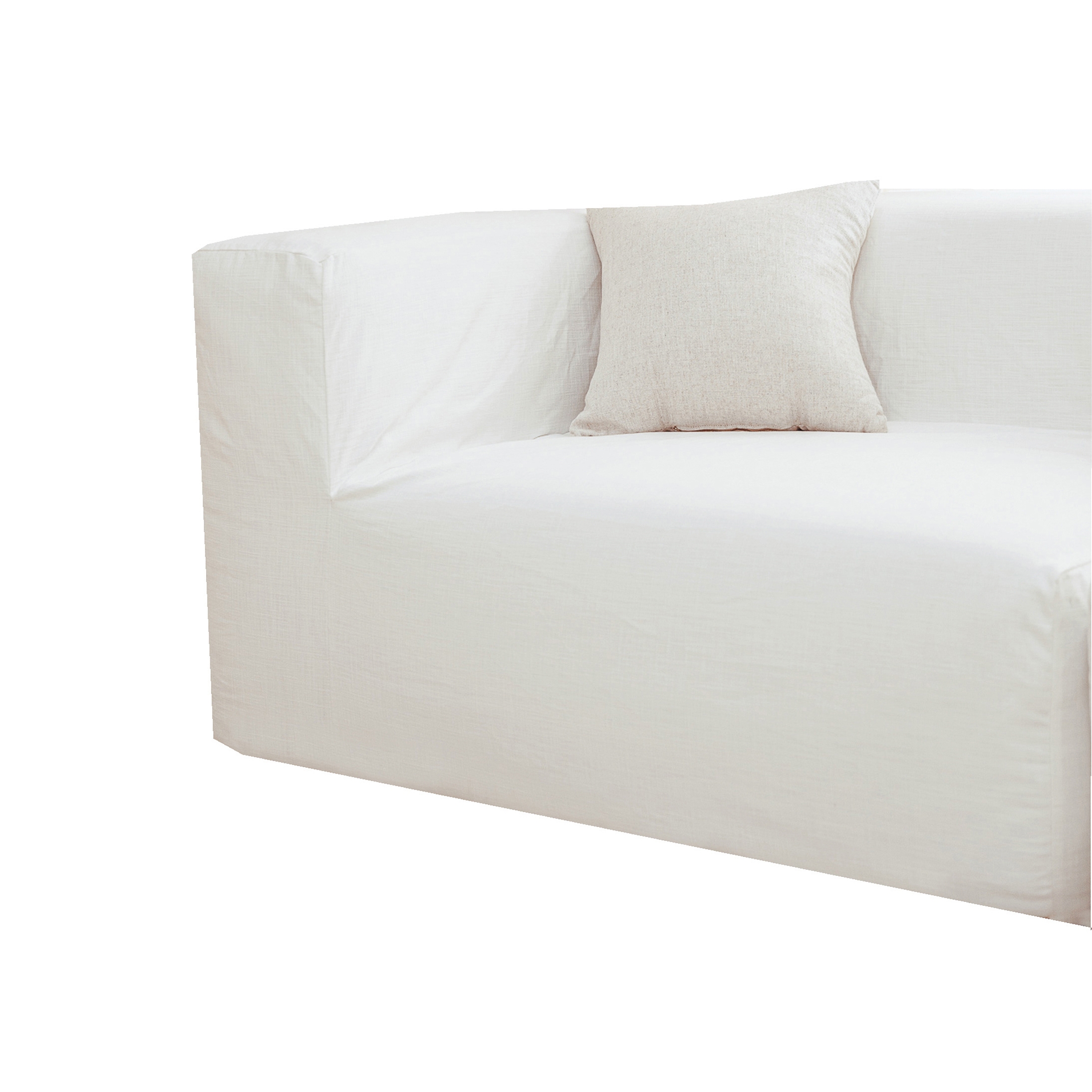 Interior sofas | Modular sofa 1 module - Removable cover - White cotton