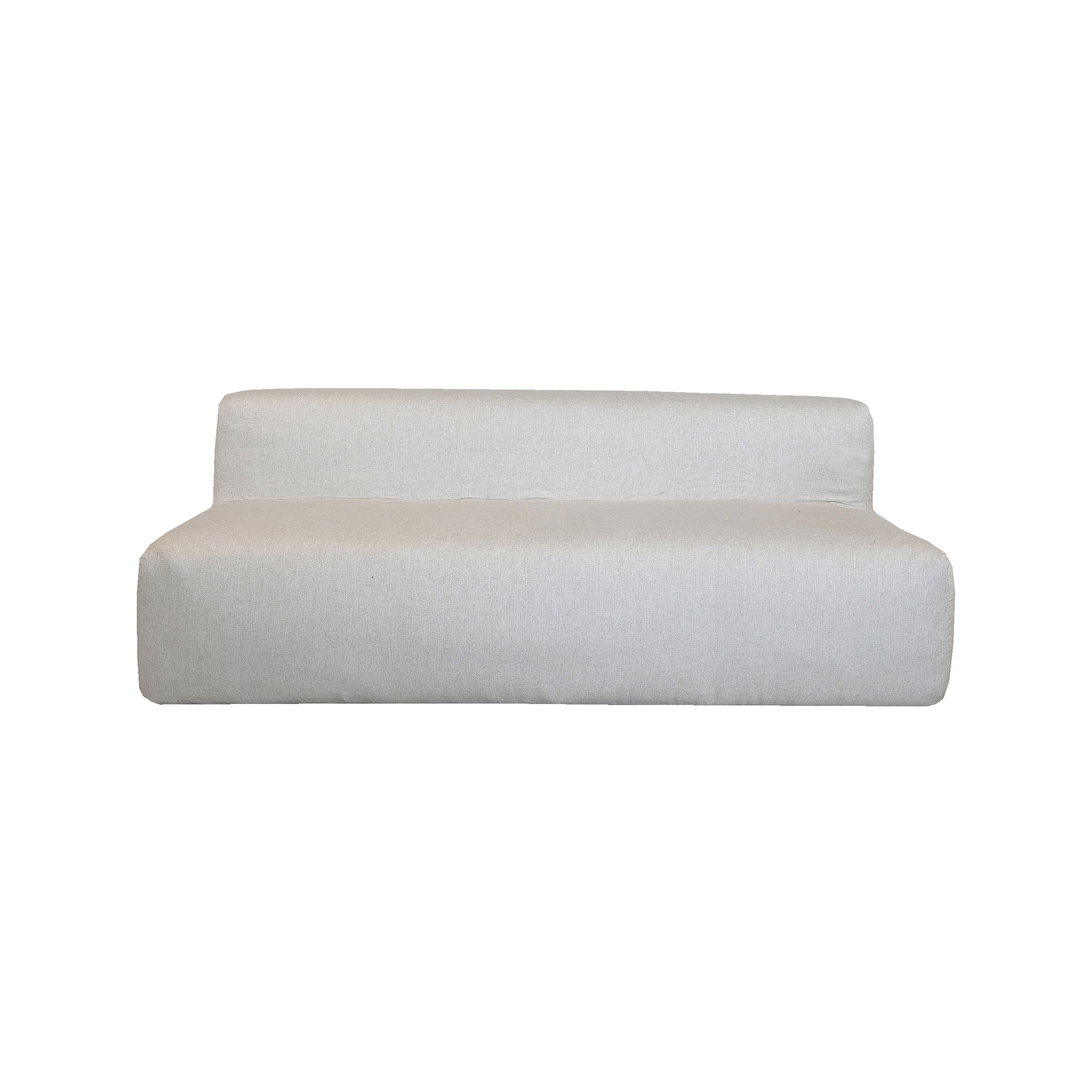 Interior sofas | Modular sofa bench - Removable cover 3 seater - Linen