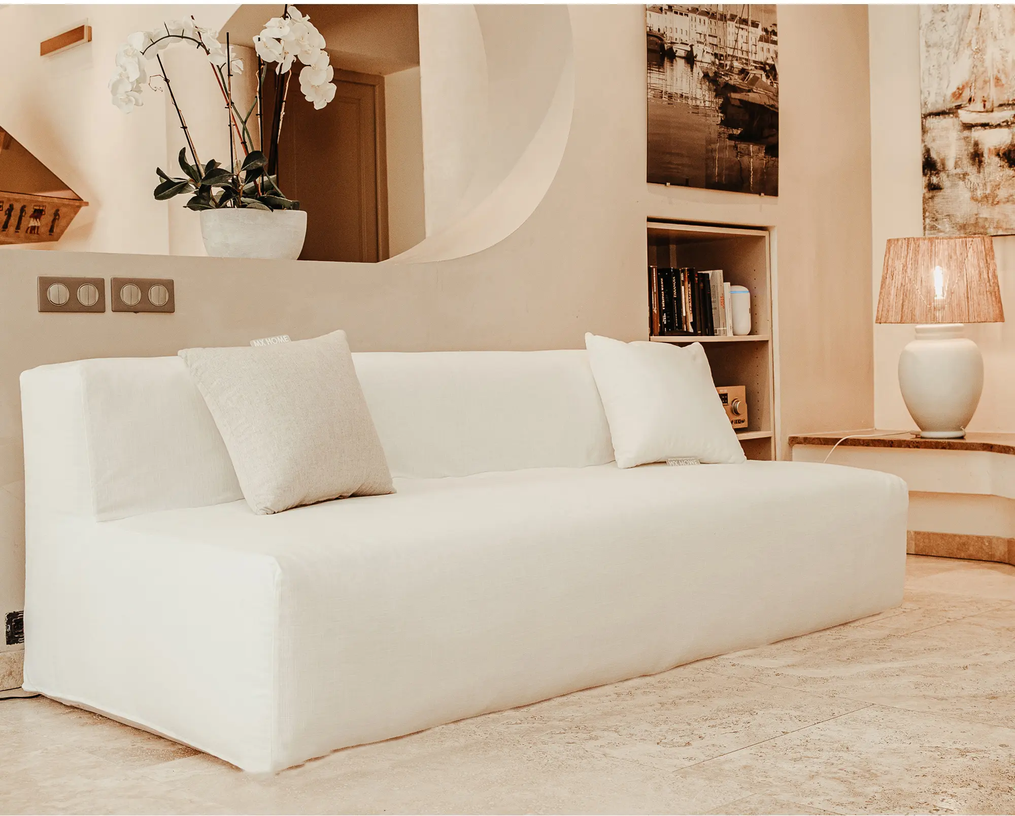 MX HOME - Divani interni | Divano modulare - Sfoderabile, a 3 posti - Cotone lavato