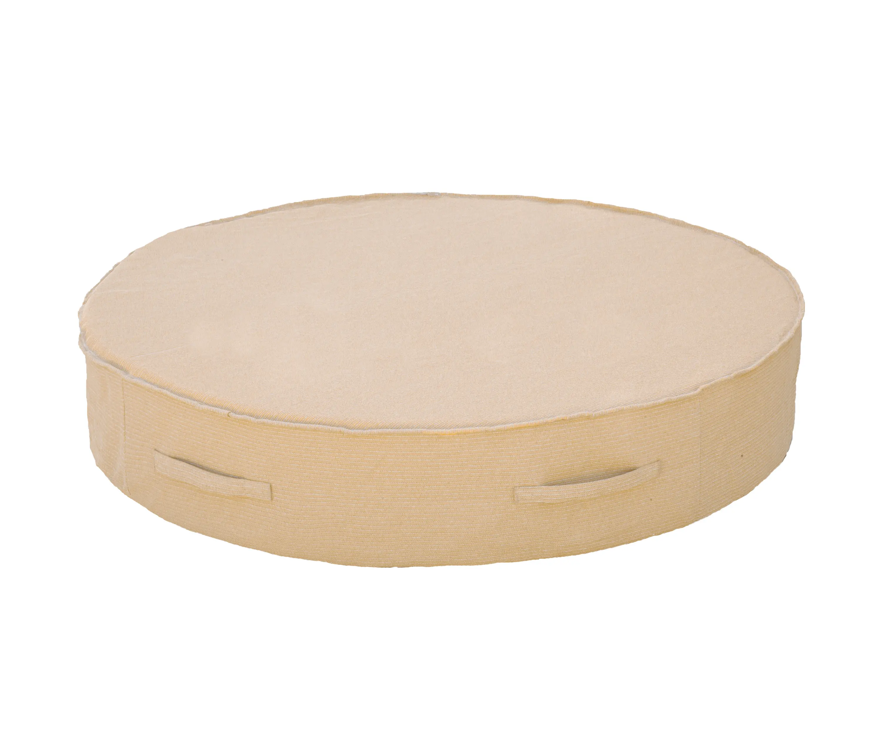 MX HOME - Beds and foam Mattresses | Outdoor foam bed - round - beige "raffia effect"