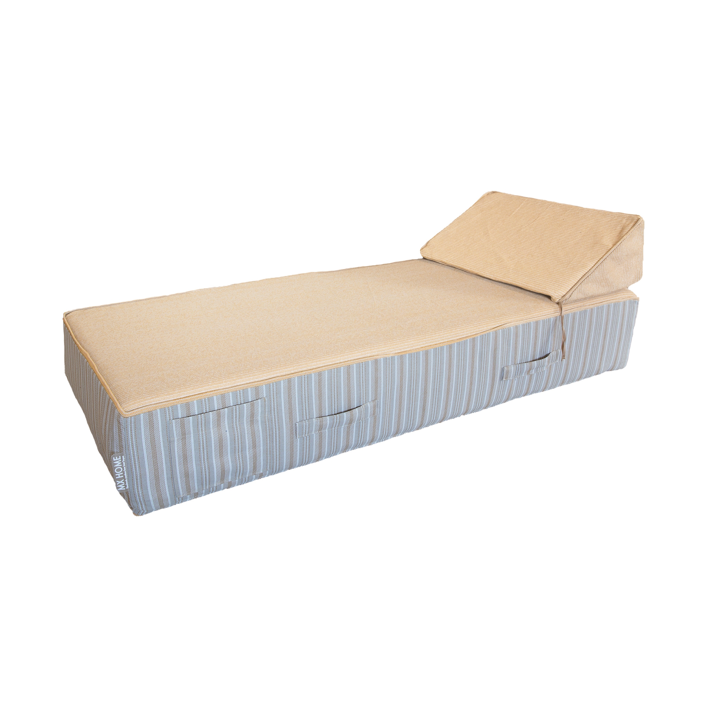 Beds and foam Mattresses | Outdoor foam bed 1 people - Striped "raffia effect"