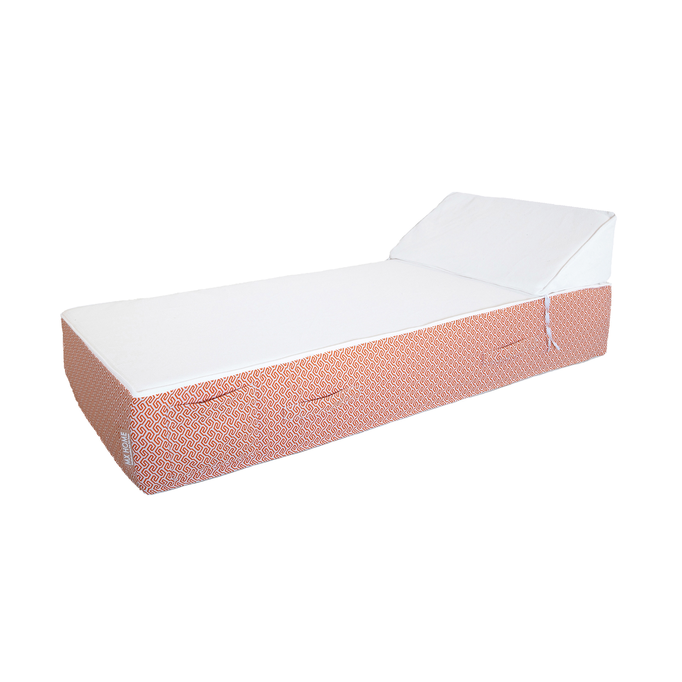 Beds and foam Mattresses | Outdoor foam bed 1 people - White orange