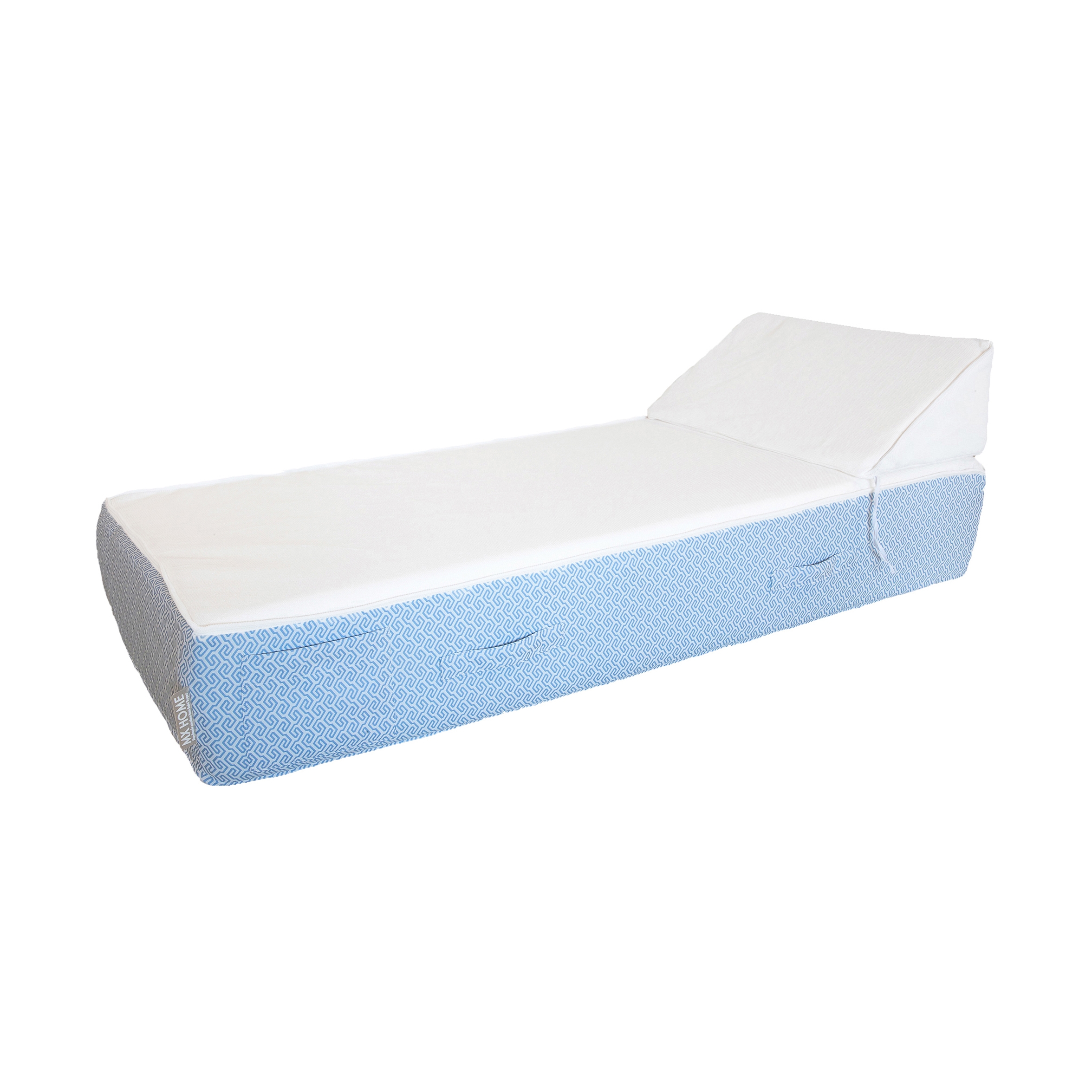 Display product Beds and foam Mattresses | Outdoor foam bed 1 person - White and blue from manufacturer MX HOME