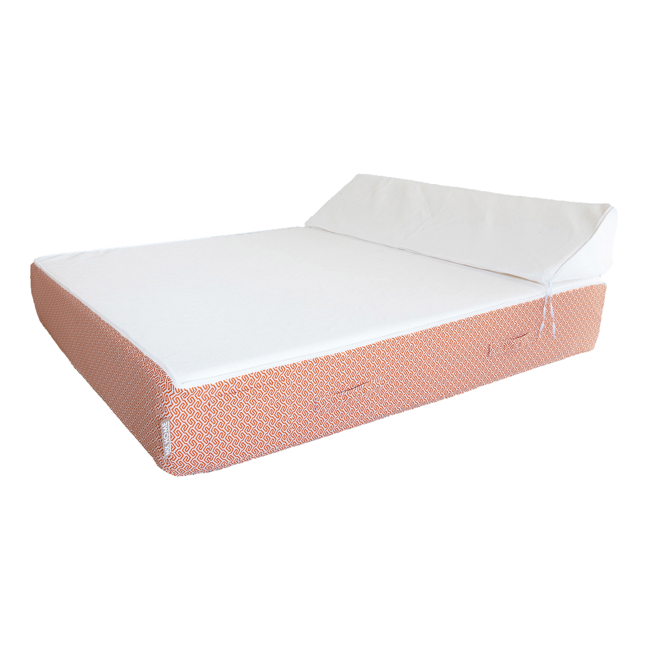 Beds and foam Mattresses | Outdoor foam bed 2 people - White orange