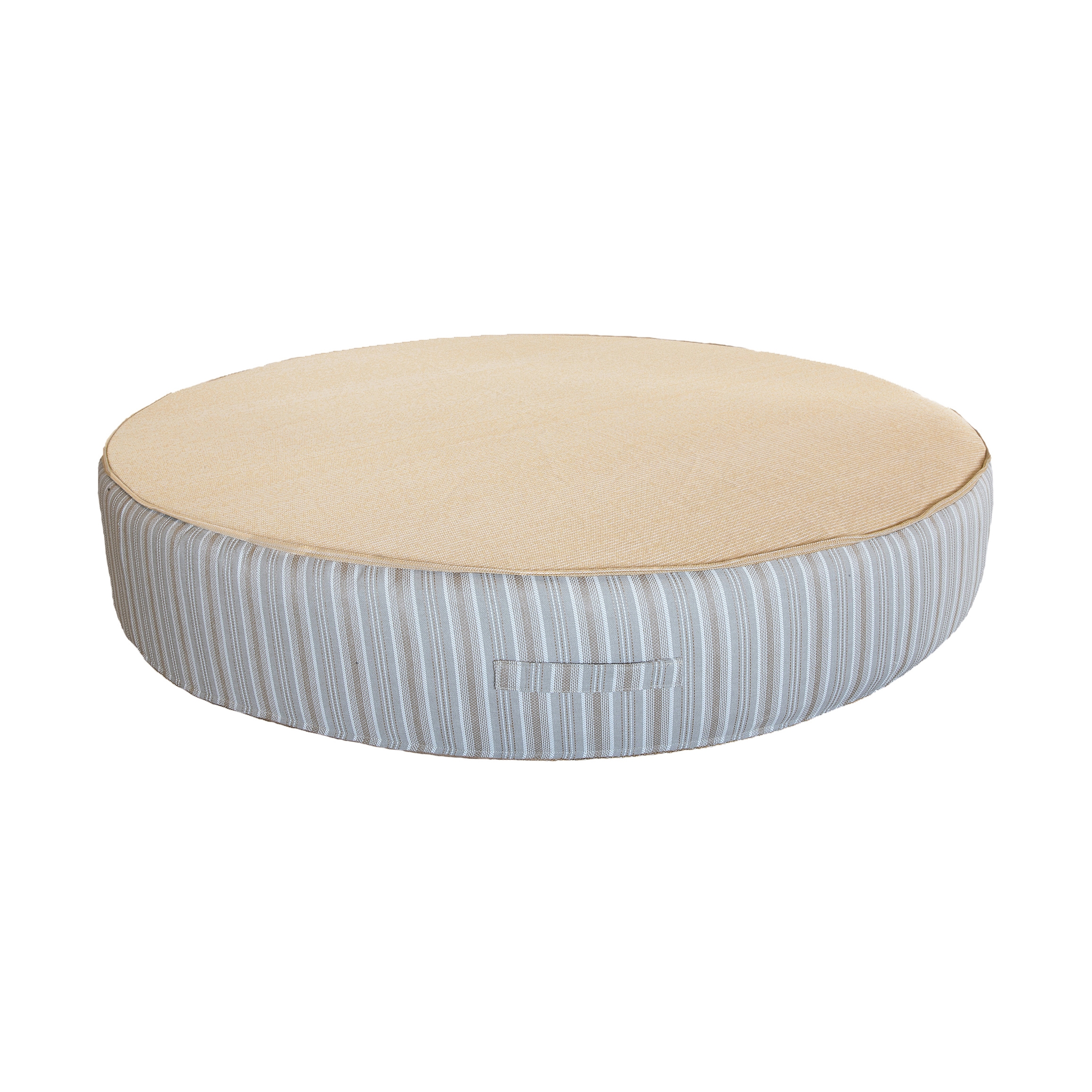 Beds and foam Mattresses | Outdoor foam bed round - Striped "raffia effect"