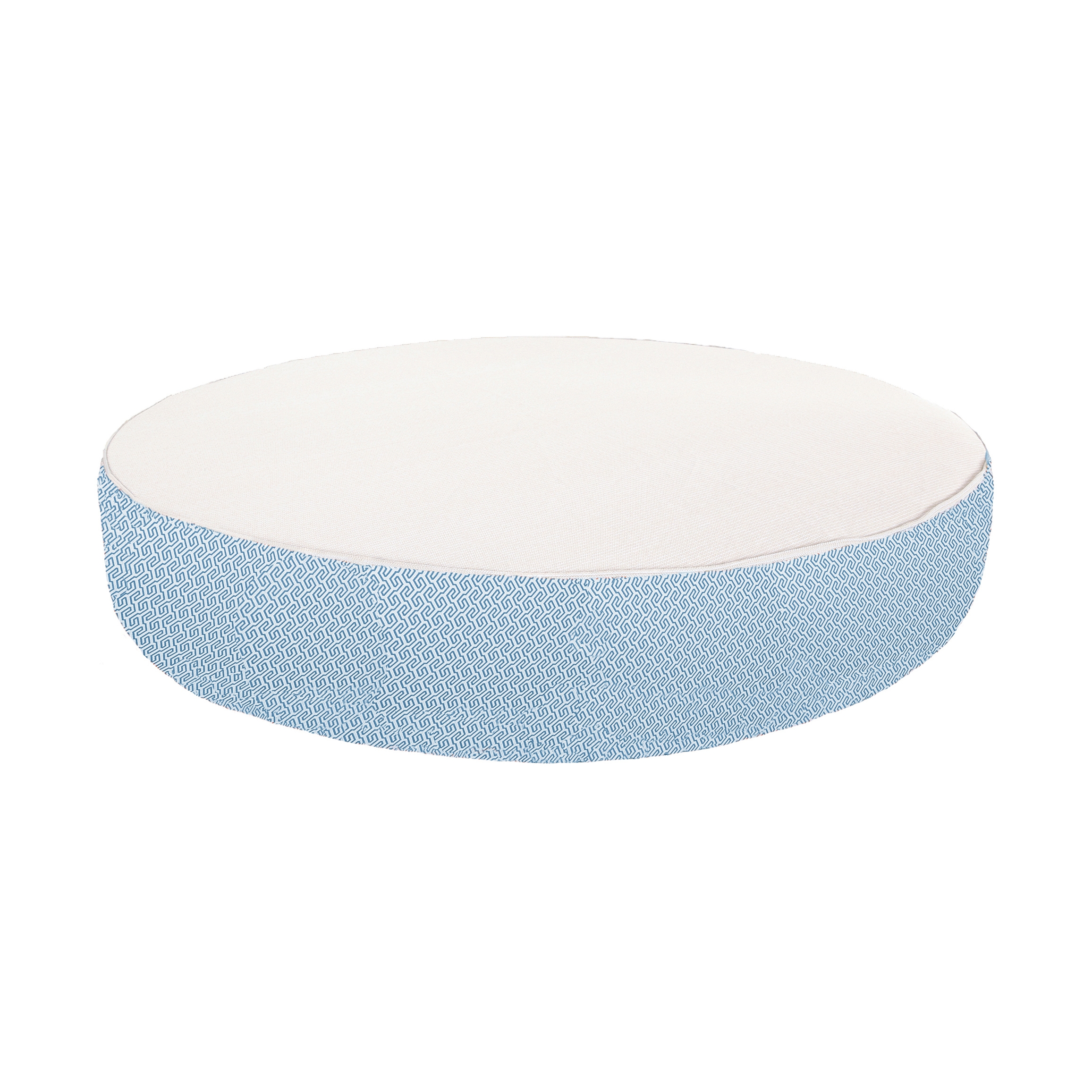 Beds and foam Mattresses | Outdoor foam bed round - White and blue