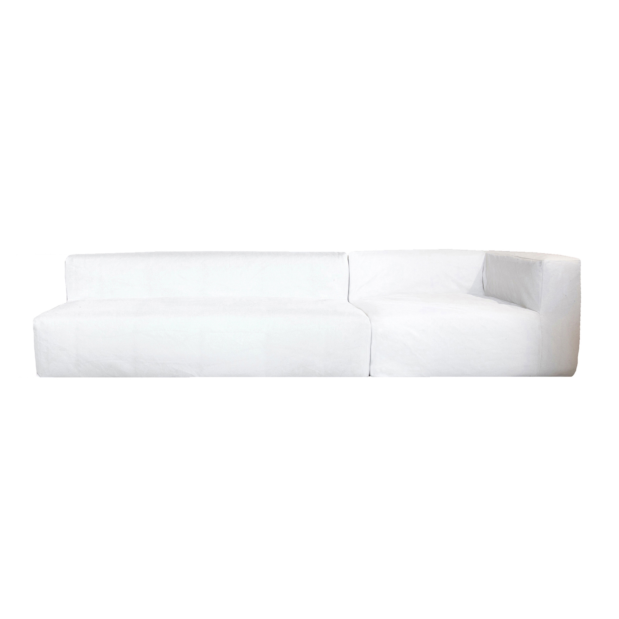 Outdoor sofas | Outdoor modular sofa - Removable cover 4/5 seater - White