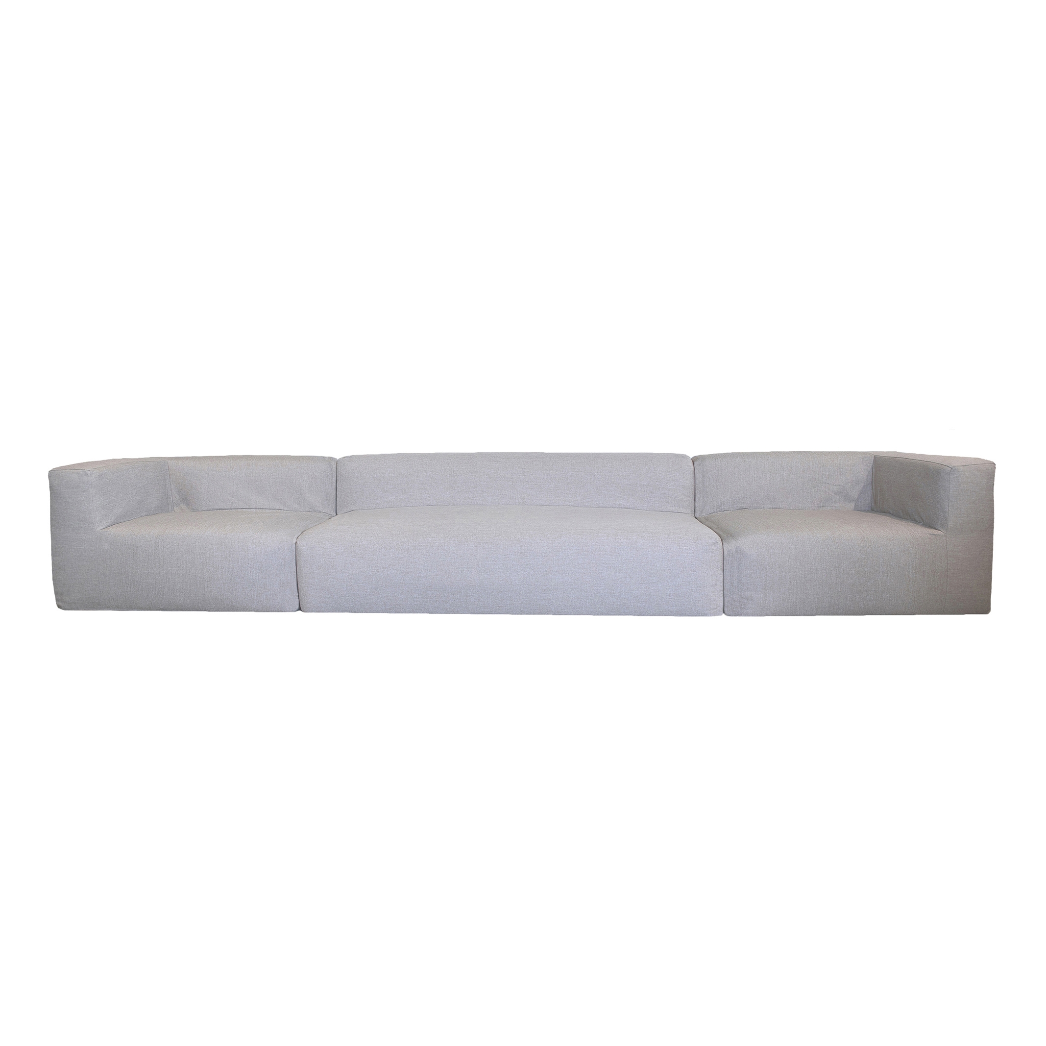 Outdoor sofas | Outdoor modular sofa - Removable cover 5/6 seater - Linen