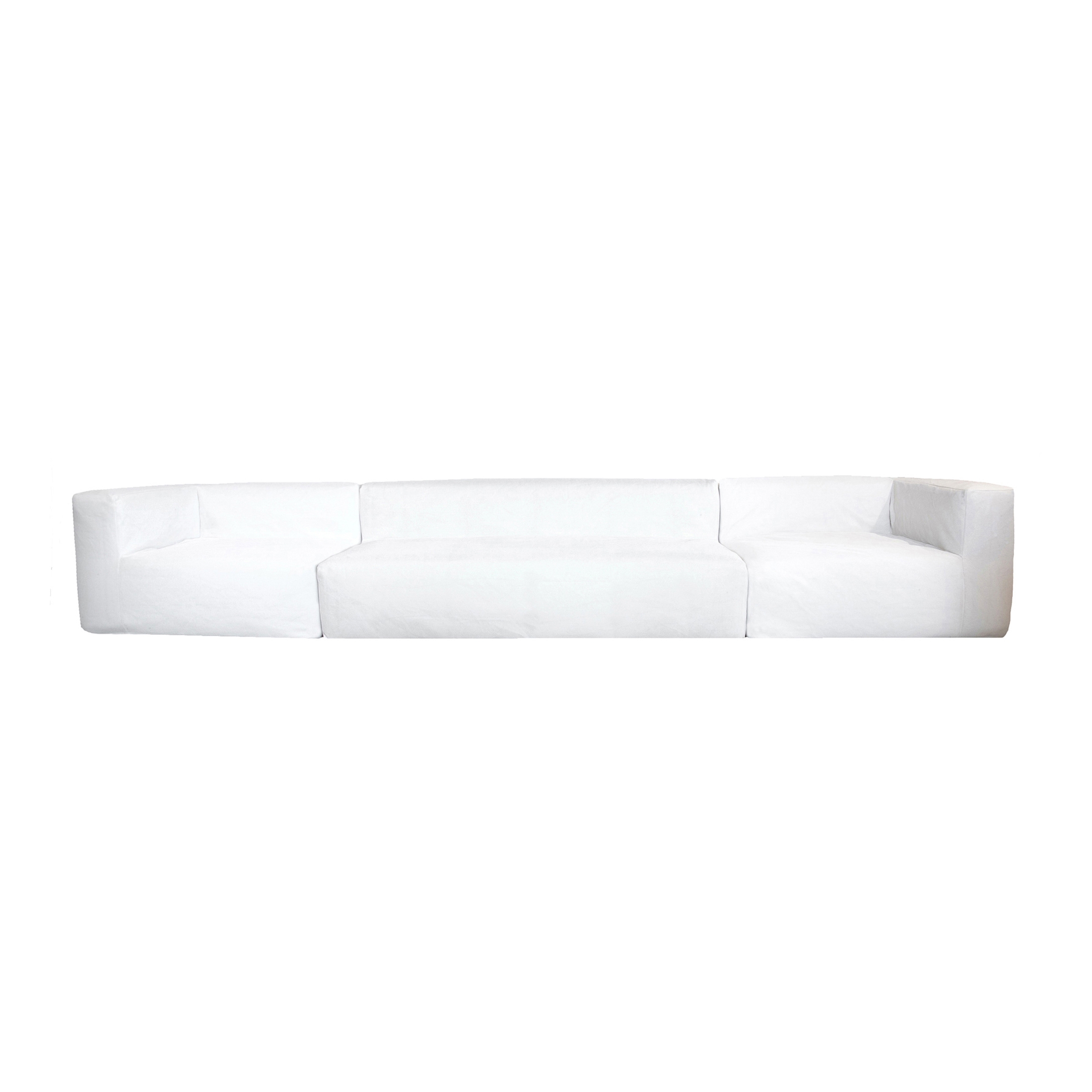 Outdoor sofas | Outdoor modular sofa - Removable cover 5/6 seater - White