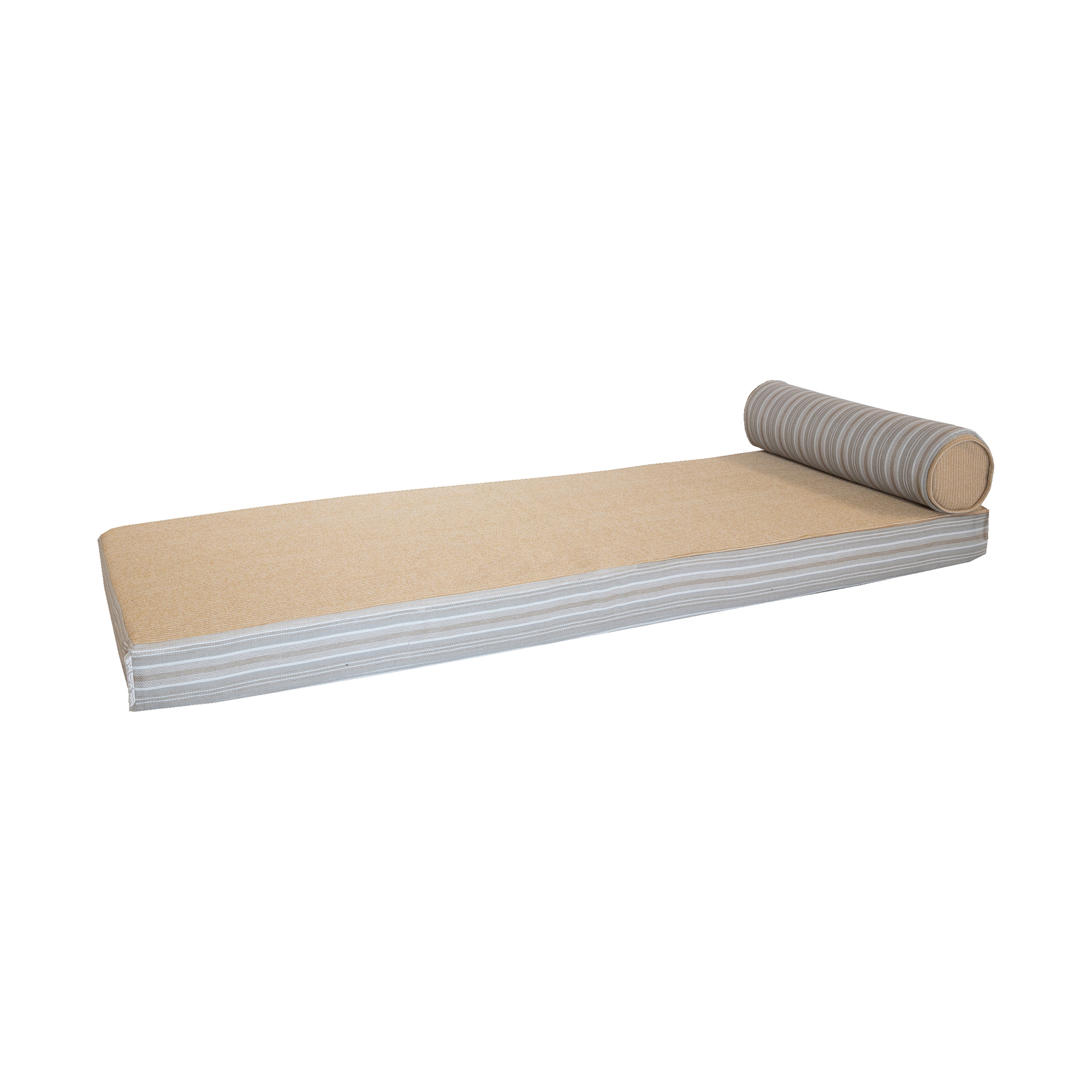Beds and foam Mattresses | Outdoor reversible mattress recto striped & verso raffia - Single