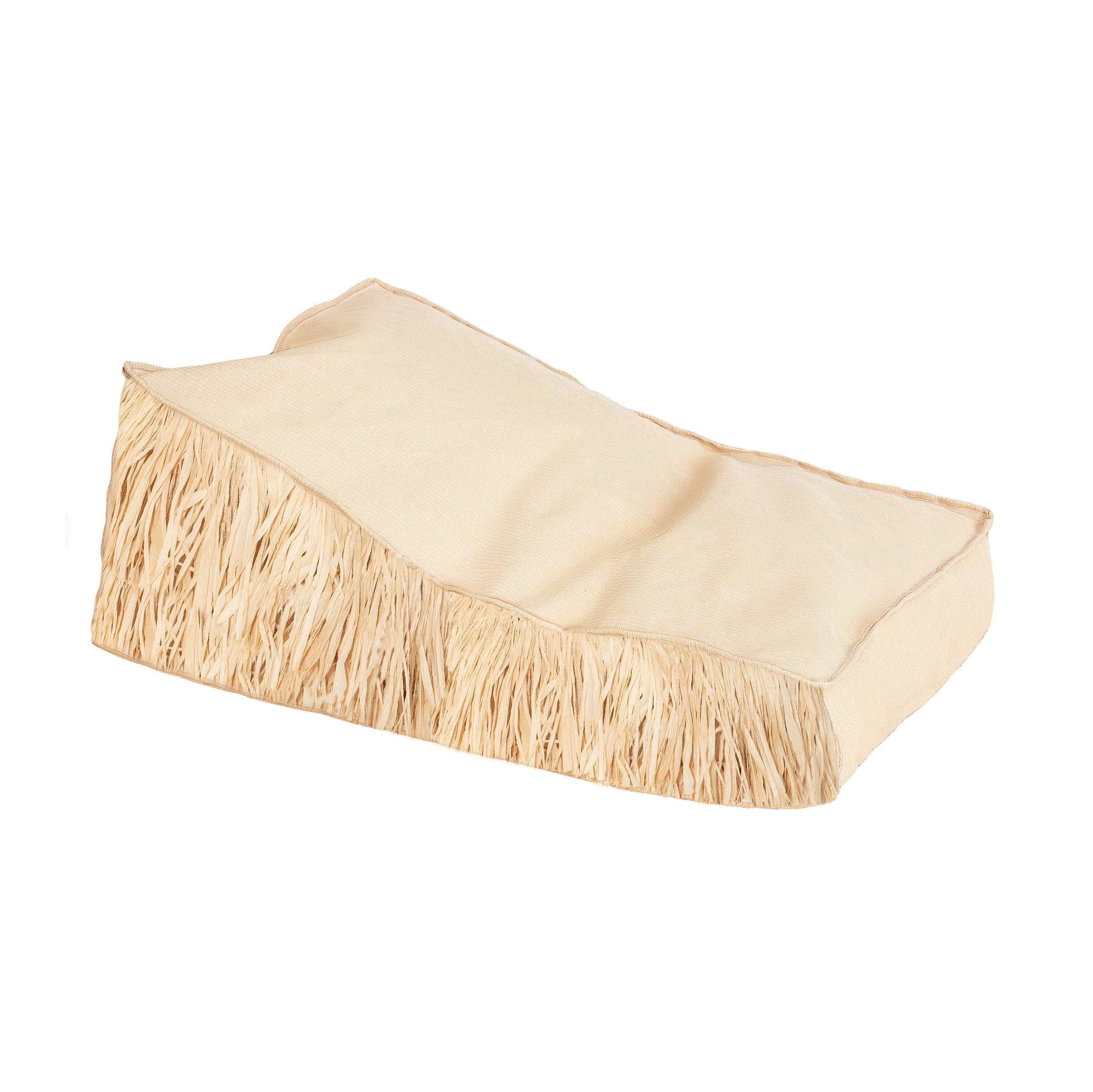 Produkt XL-pouf und Kissen | Outdoor-Lounge Raffia-Effekt mit Fransen des Herstellers MX HOME anzeigen