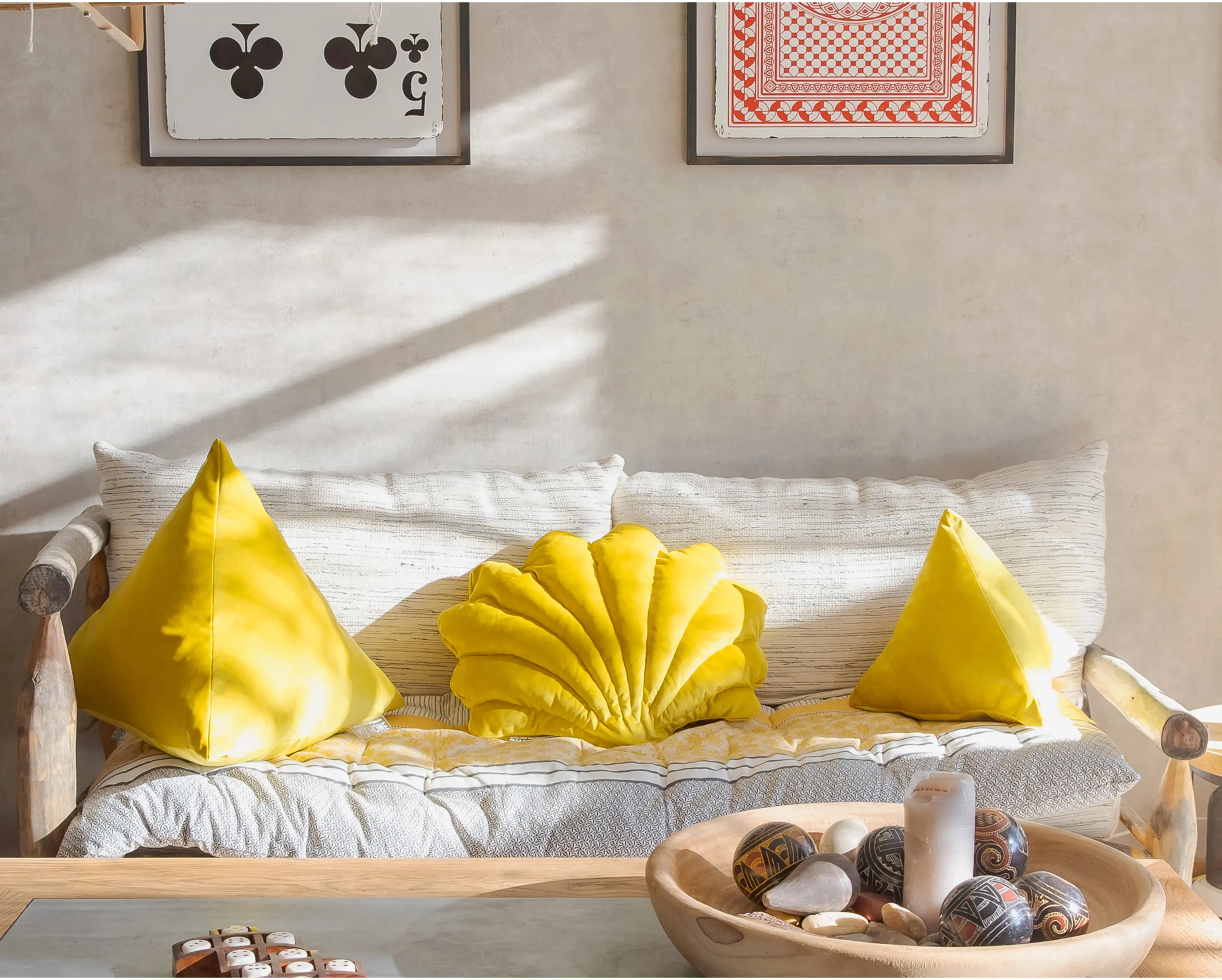 MX HOME - Cushions and Throws | Velvet shell cushion - Mustard