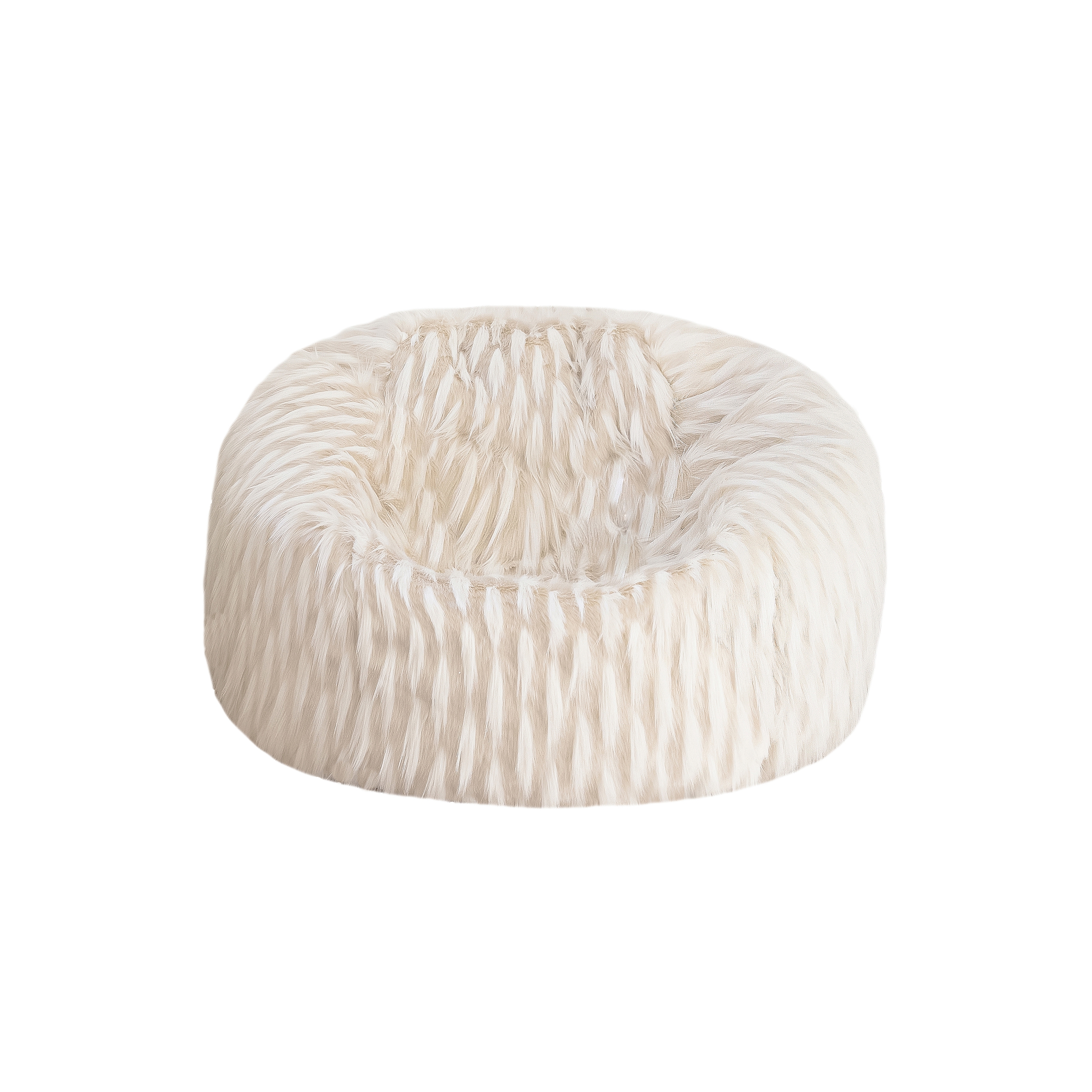 XL Beanbag | White faux fur beanbag