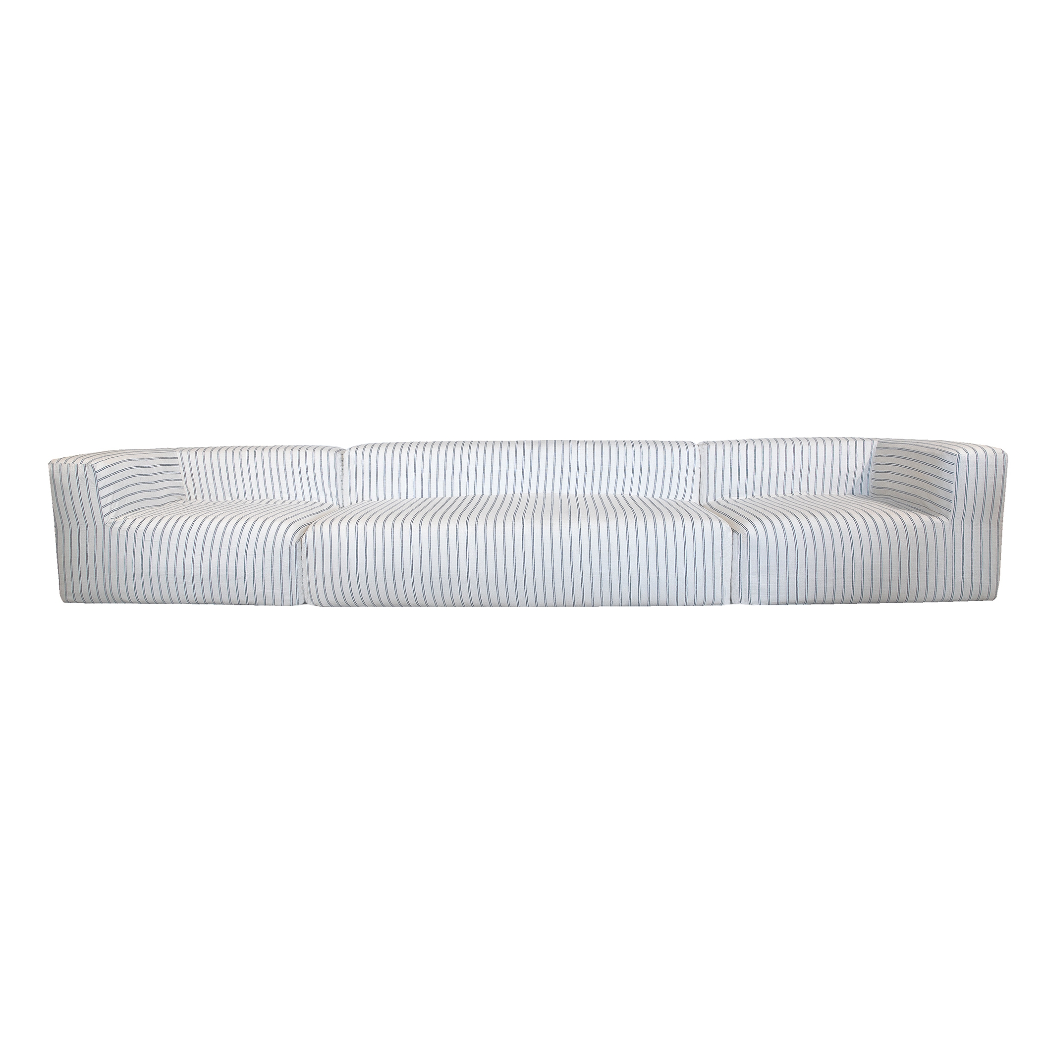 Interior sofas | Modular sofa - Removable cover 5/6-seater - Striped Linen