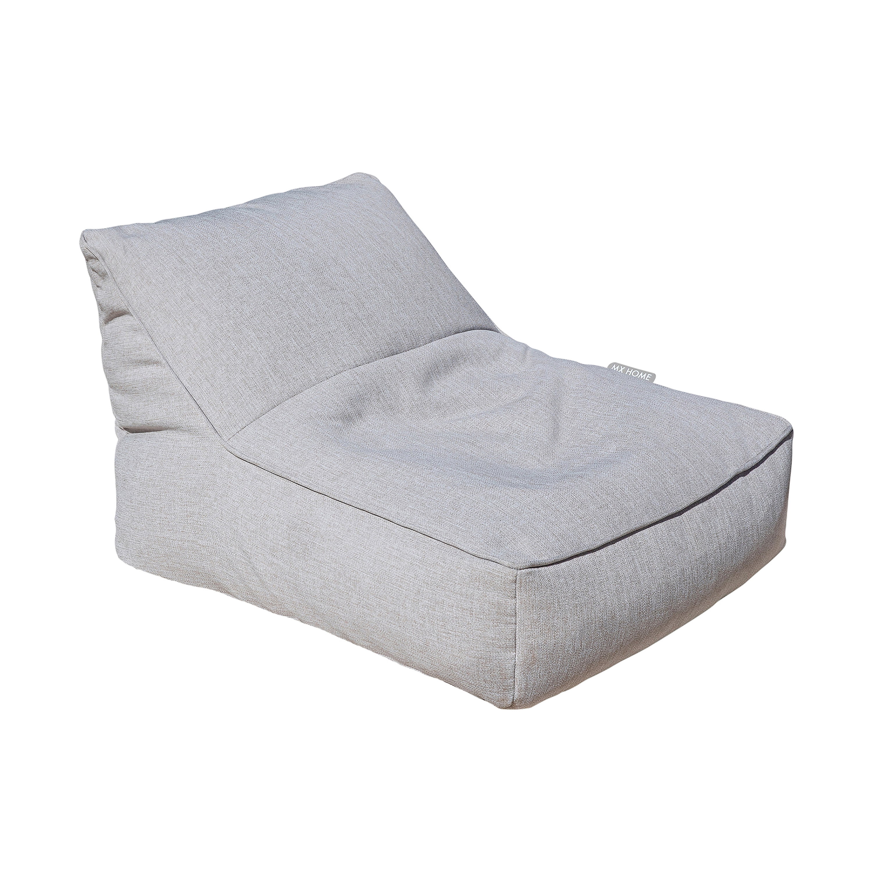 Display product XL poufs and cushions | Outdoor Pug sun lounger with removable linen effect cover from manufacturer MX HOME