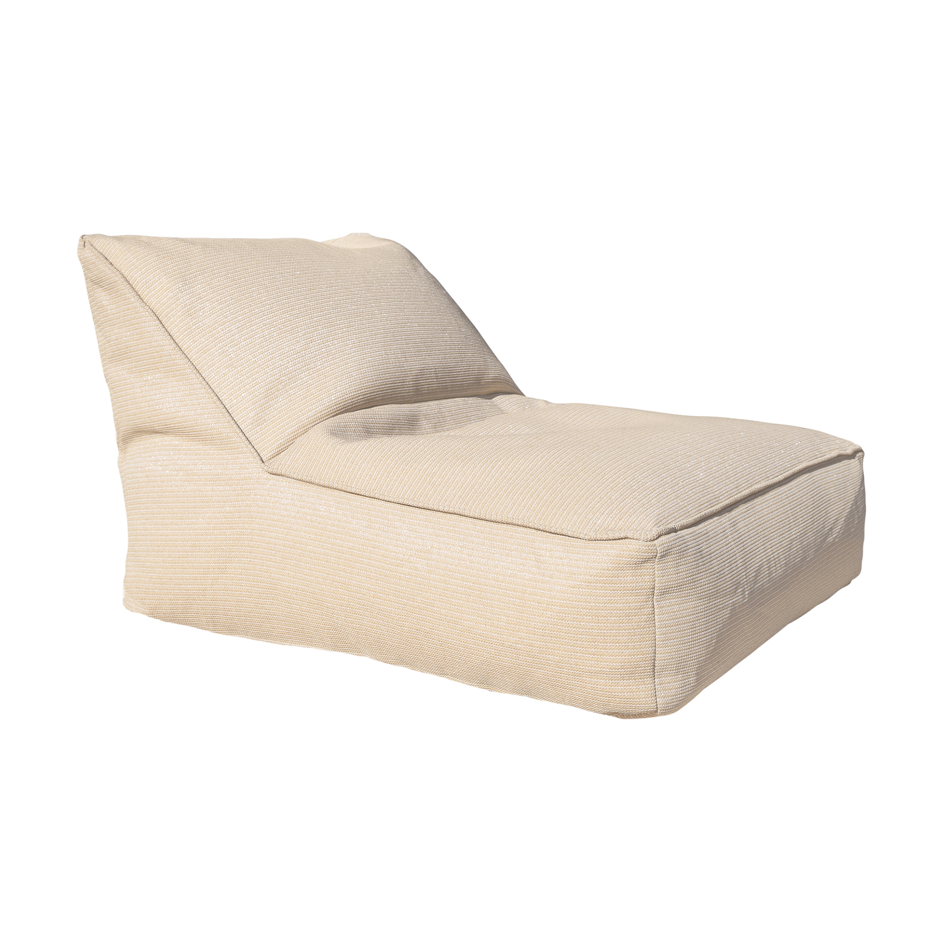 XL poufs and cushions | Pug outdoor sun lounger with removable raffia effect fabric cover