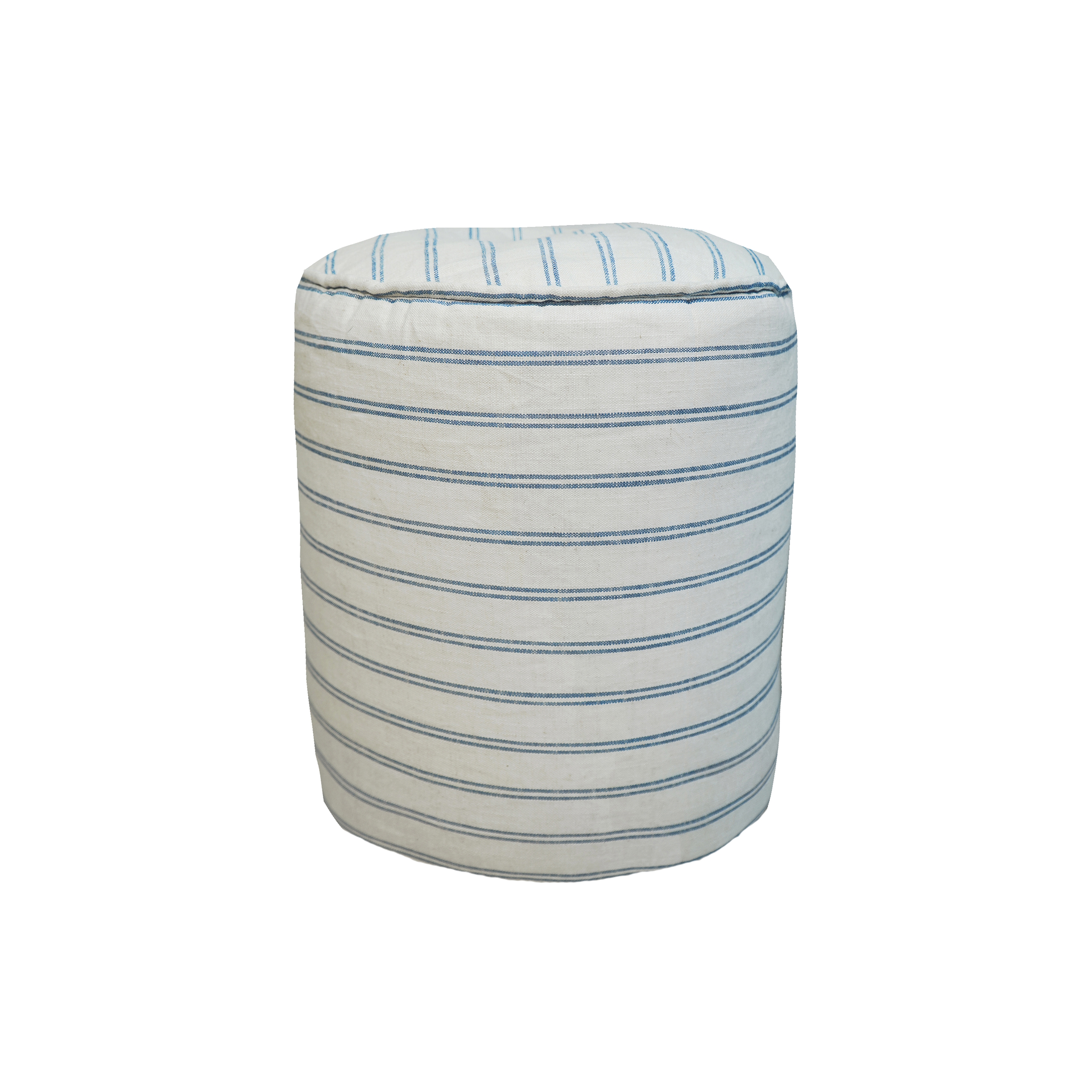 Produkt XL Beanbag | Stool with removable cover and footrest in striped linen des Herstellers MX HOME anzeigen