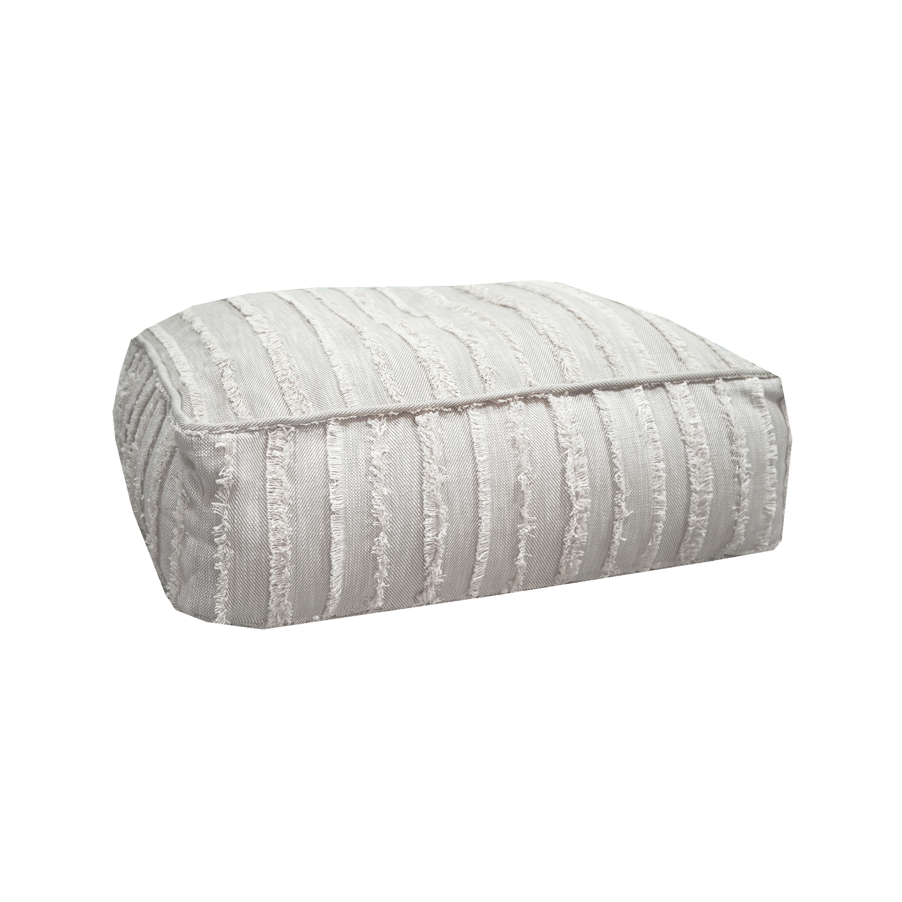 Mostra il prodotto XL Beanbag | Floor cushion with removable cover S - gray cotton with fringe del produttore MX HOME