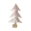 Christmas Tree | Luminous Christmas tree in white velvet with silver snowflakes 150cm