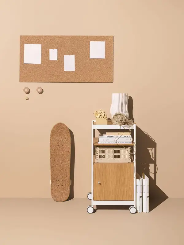 MIZETTO - Beside Mid Frame, 1 Pc Drawer, 2 Pcs Shelves Anthracite/Oak