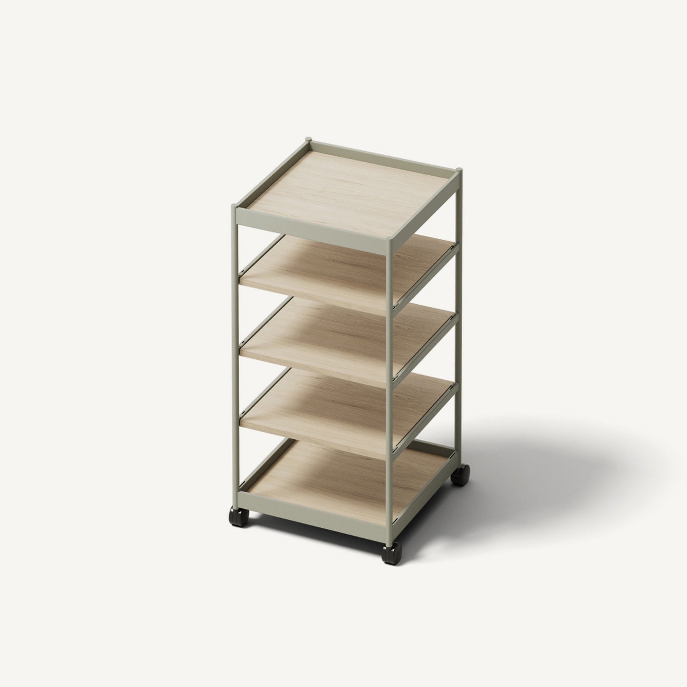 Vertoon produk Beside Tall Frame, 5 Pcs Shelves Forest Green/Oak van vervaardiger MIZETTO