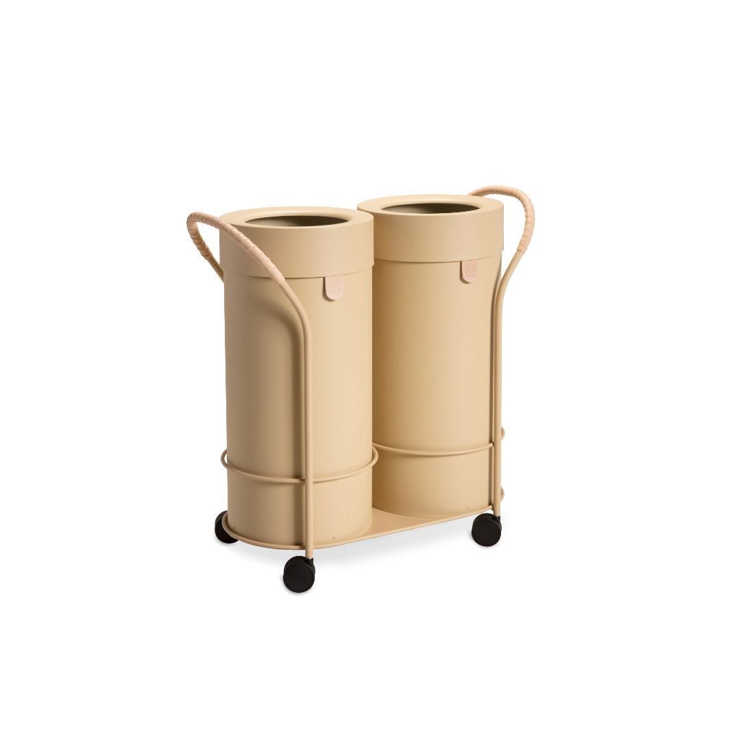 Bt L Set Beige/Trolley + 2 Pcs Bins Beige