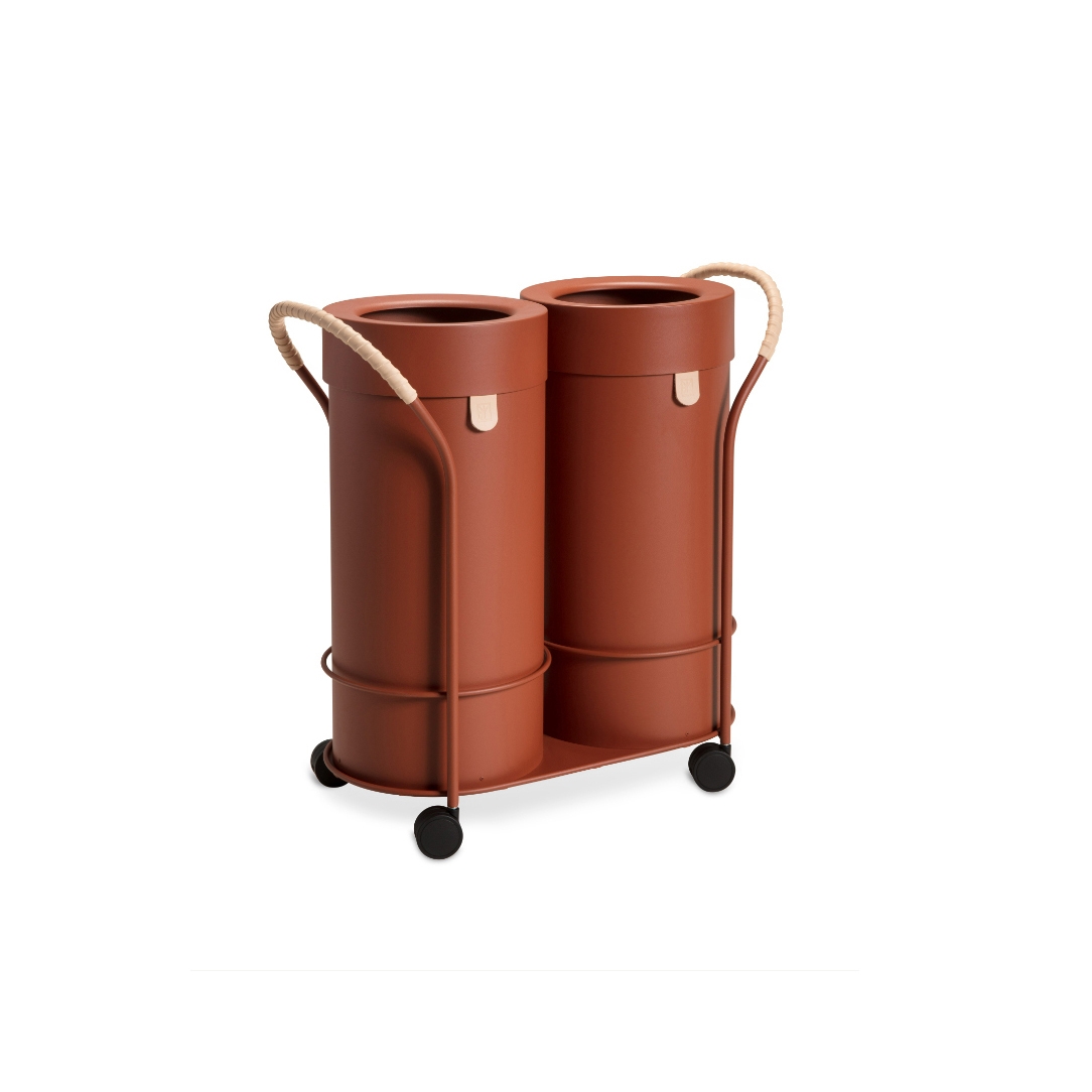 Bt L Set Copper Brown/Trolley + 2 Pcs Bins