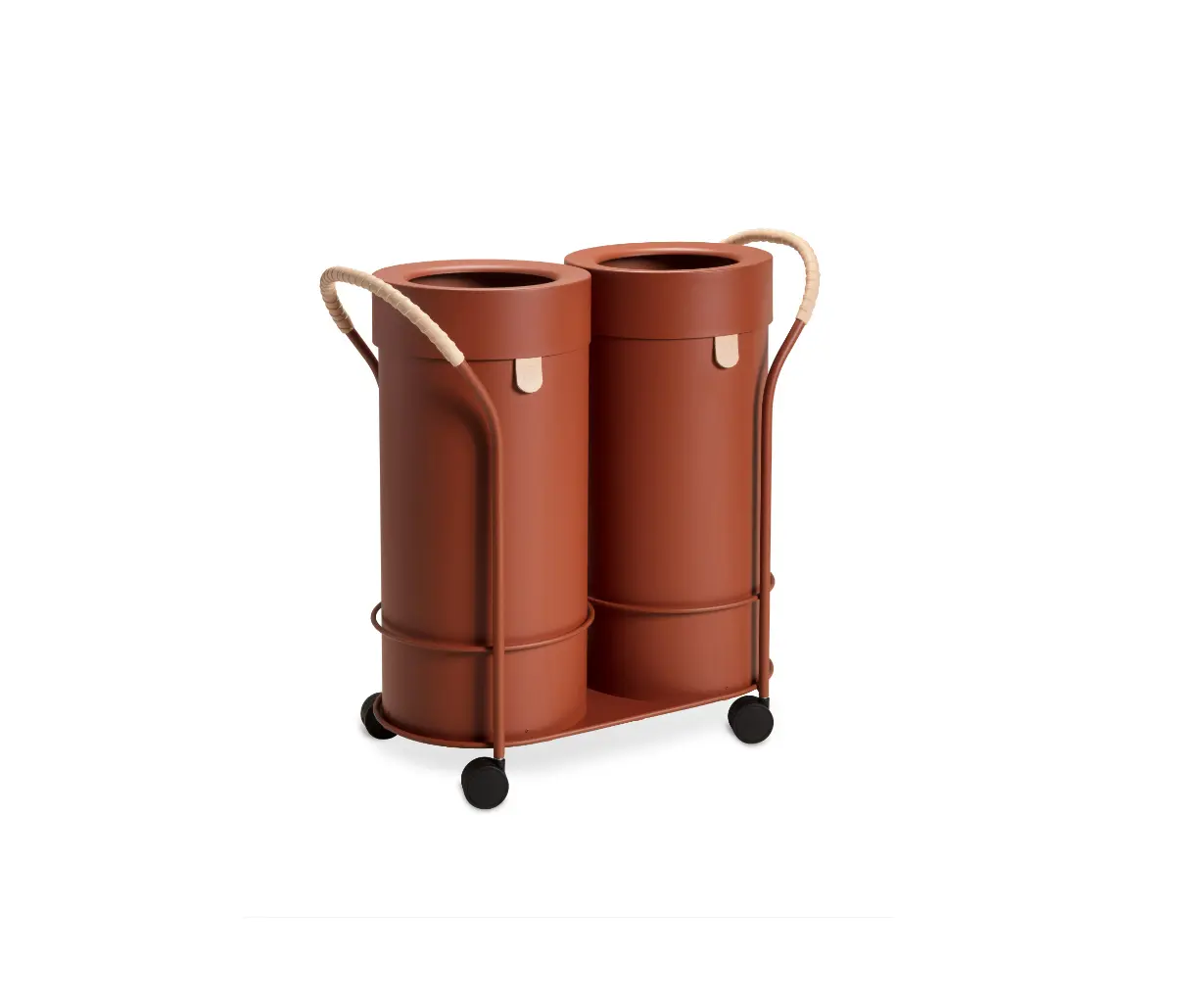 MIZETTO - Bt L Set Copper Brown/Trolley + 2 Pcs Bins