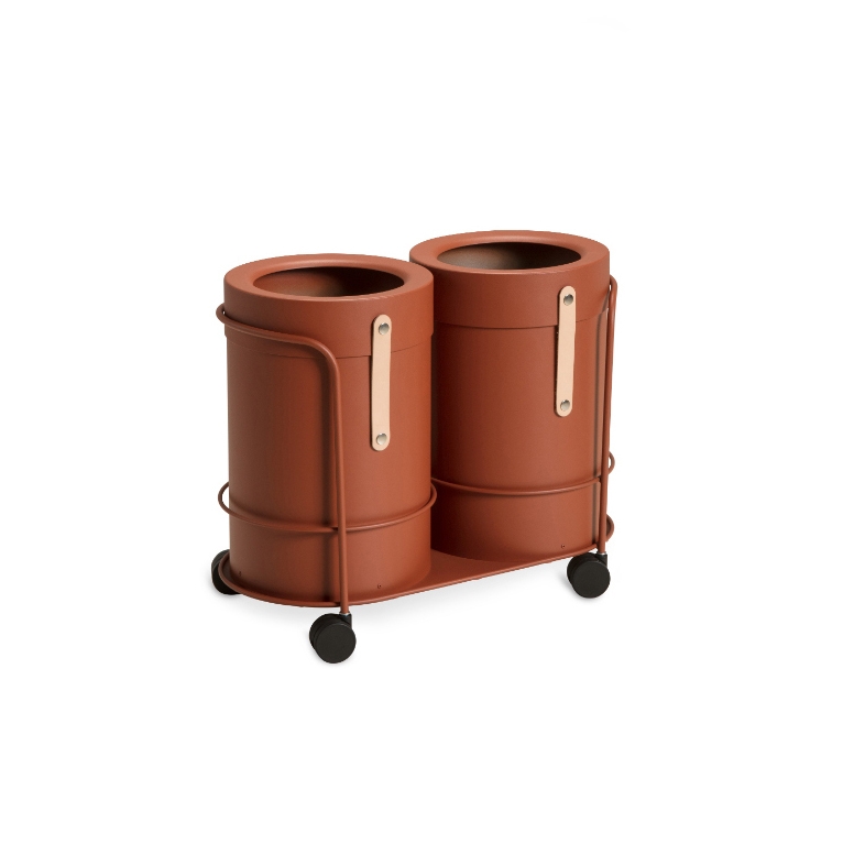 Bt S Set Copper Brown/Trolley + 2 Pcs Bins
