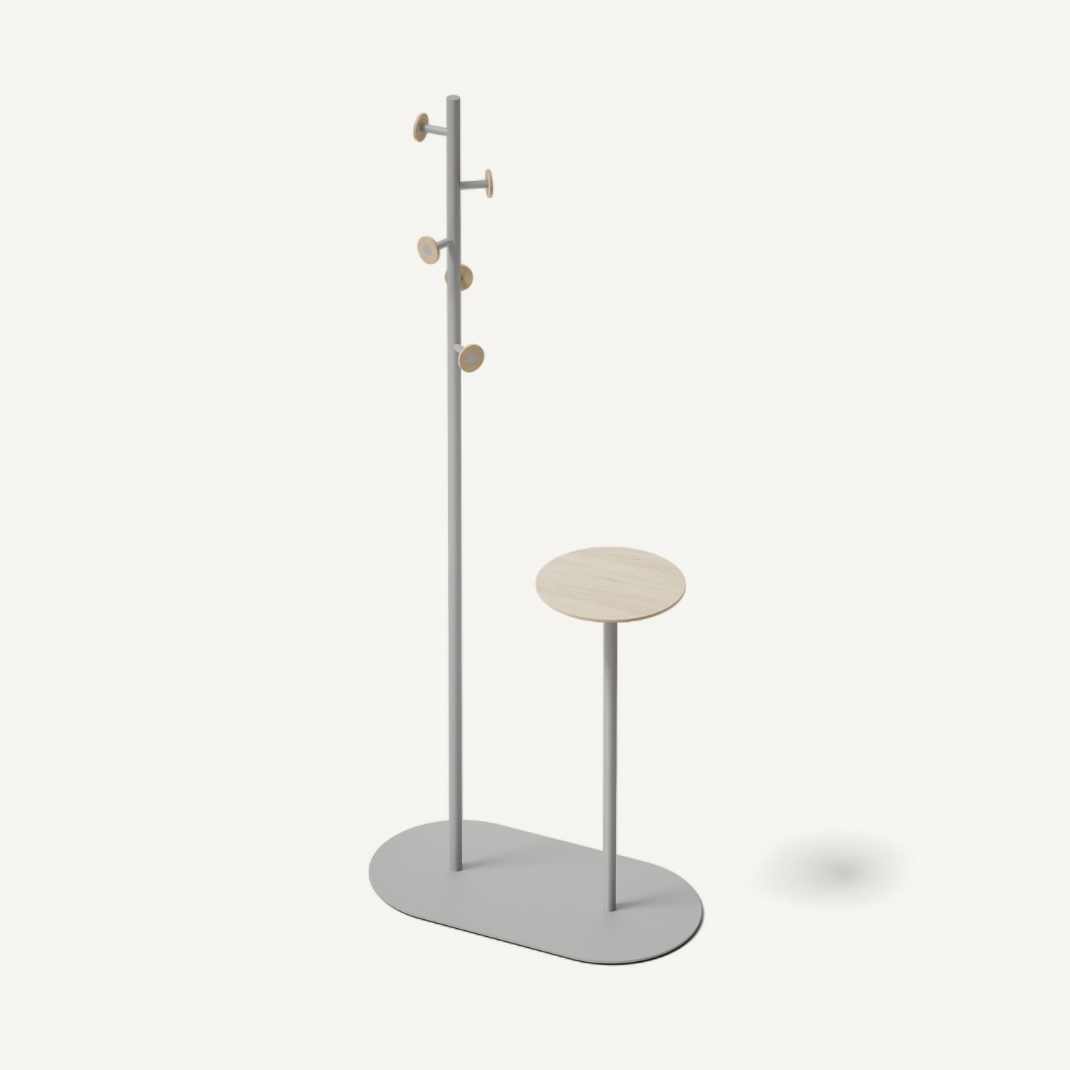 Bloom Coat Rack Table Pale Grey