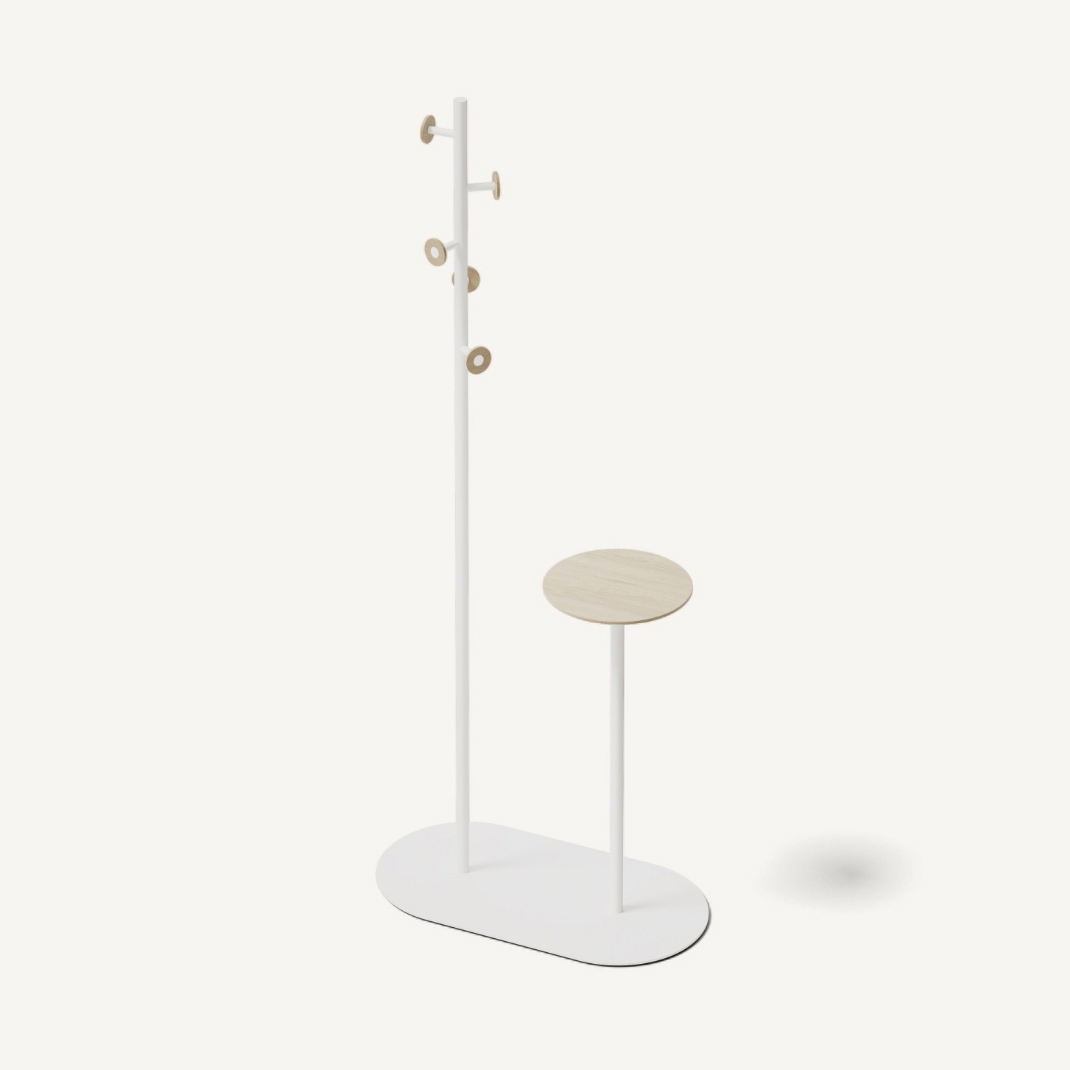 Bloom Coat Rack Table Signal White