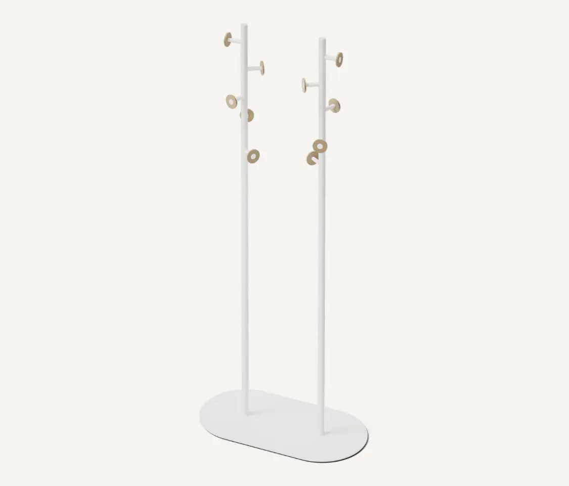 MIZETTO - Bloom Floor Double Coat Rack Signal White