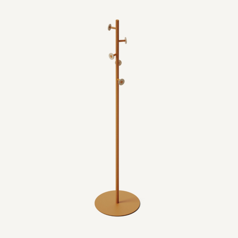 Vertoon produk Bloom Floor Single Coat Rack Deep Brown van vervaardiger MIZETTO