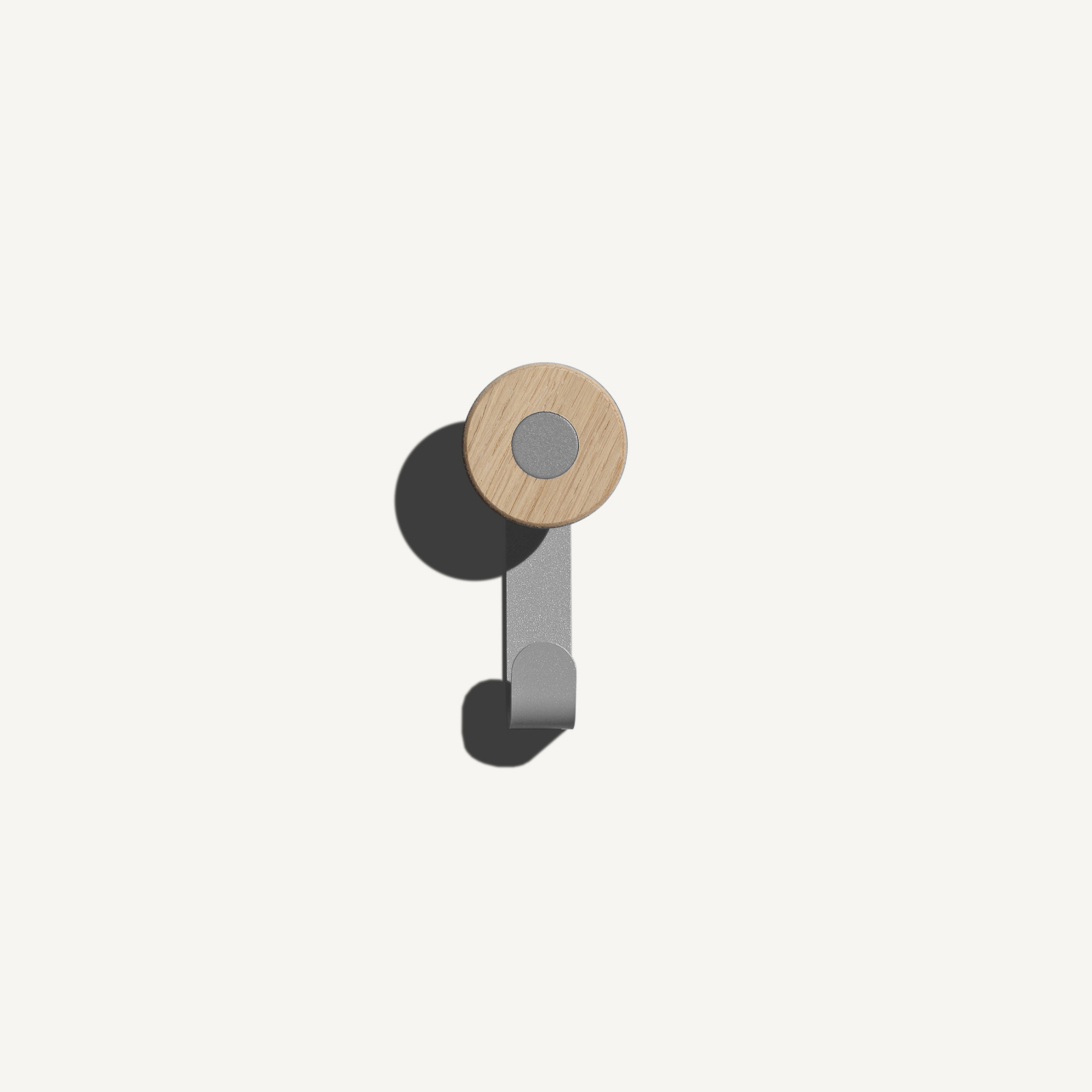 Bloom Wall Single Hook X5 Pale Grey