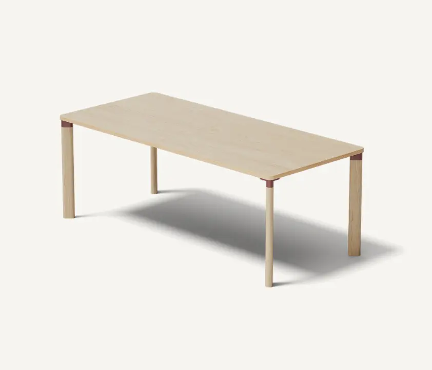 MIZETTO - Enfold Table Ash/Deep Burgundy